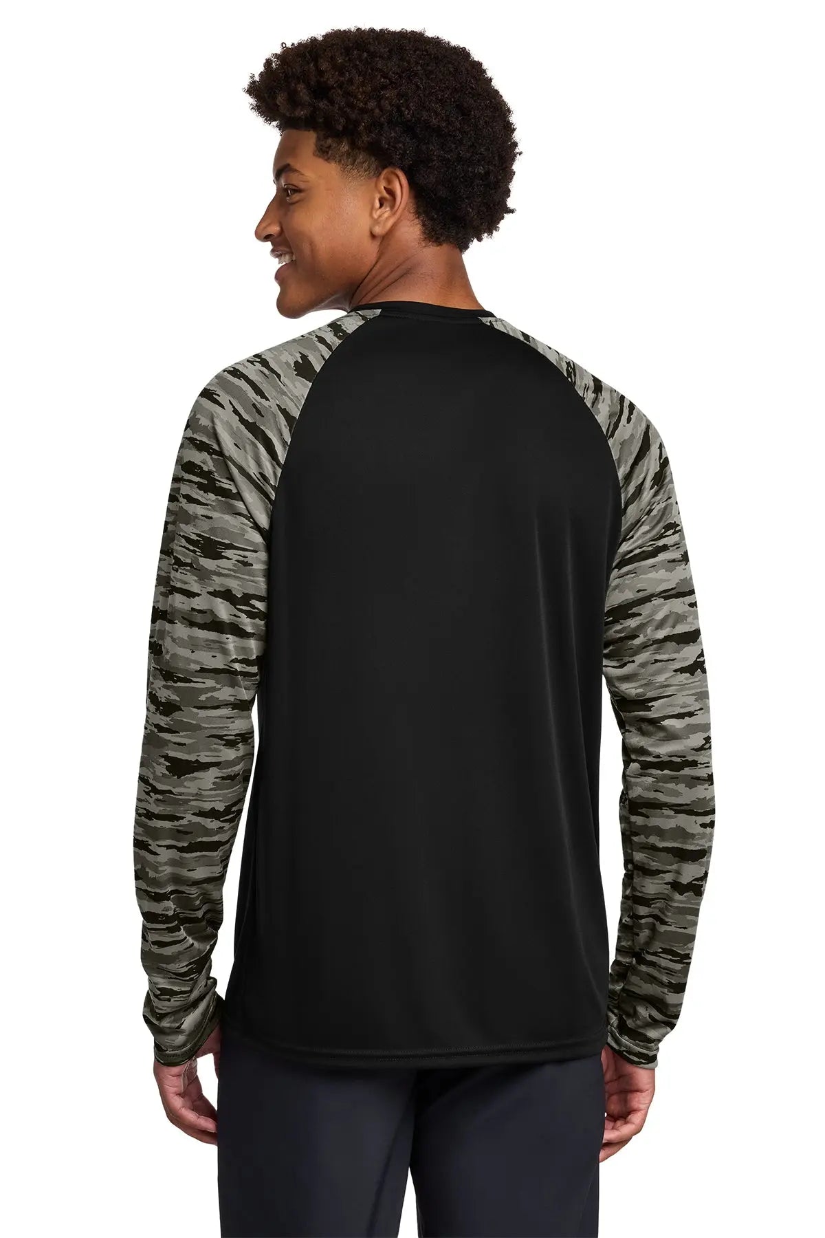 Sport-Tek® Drift Camo Colorblock Long Sleeve Tee #ST376LS