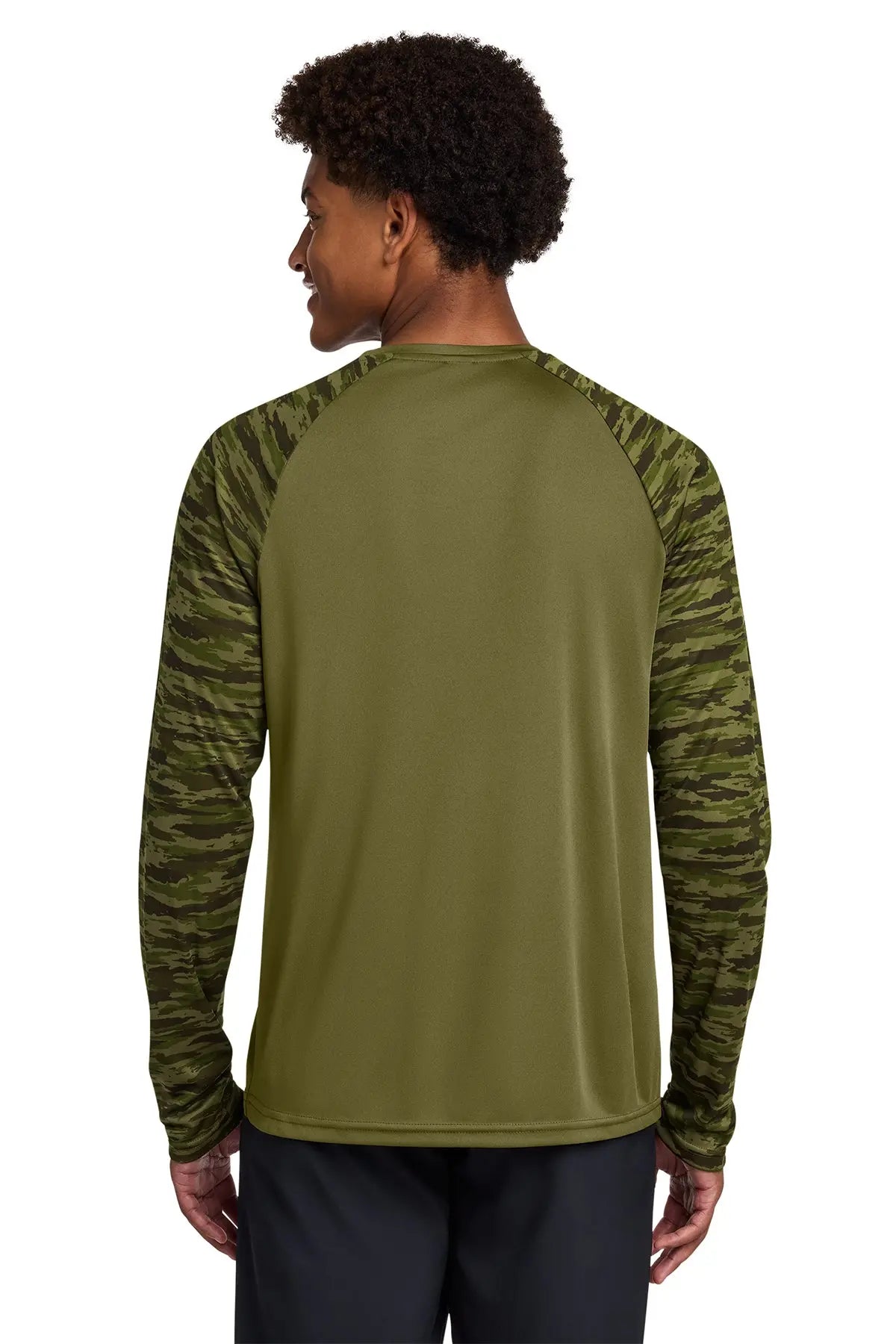 Sport-Tek® Drift Camo Colorblock Long Sleeve Tee #ST376LS