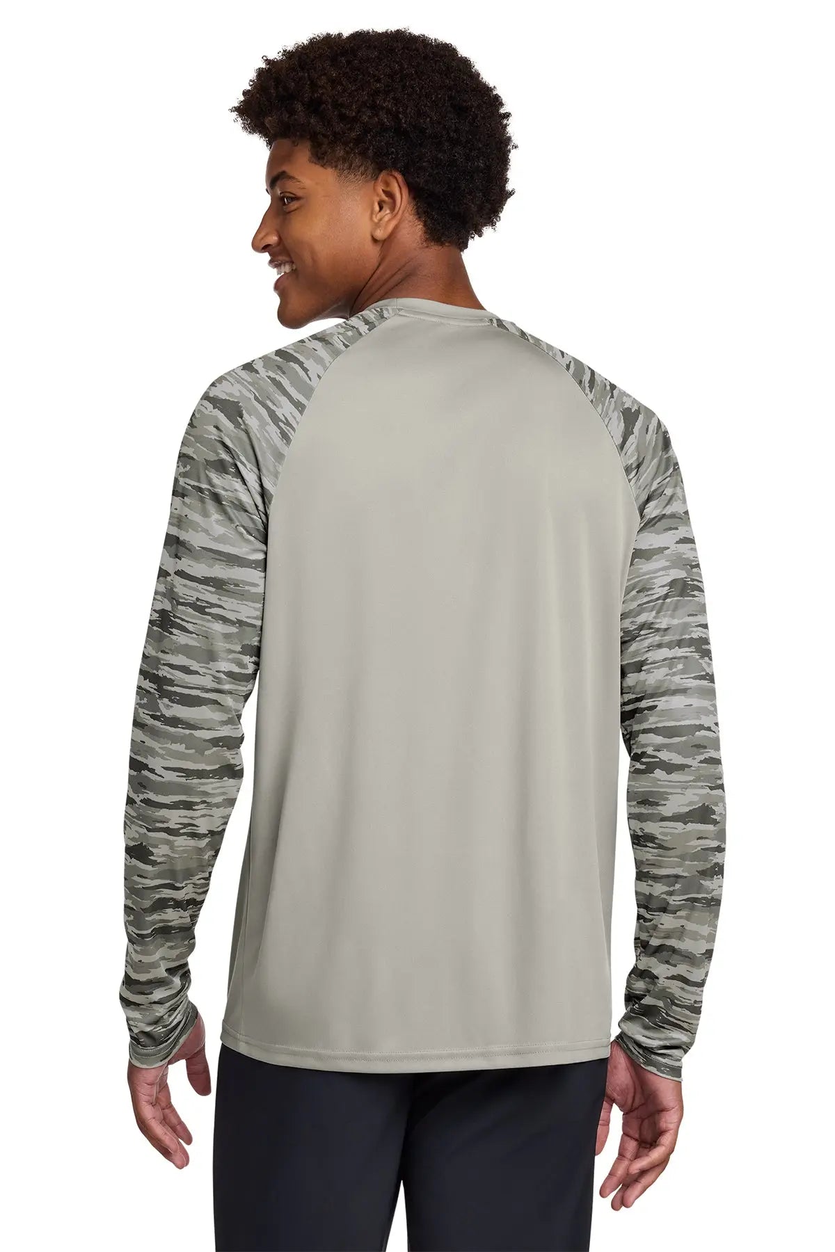 Sport-Tek® Drift Camo Colorblock Long Sleeve Tee #ST376LS