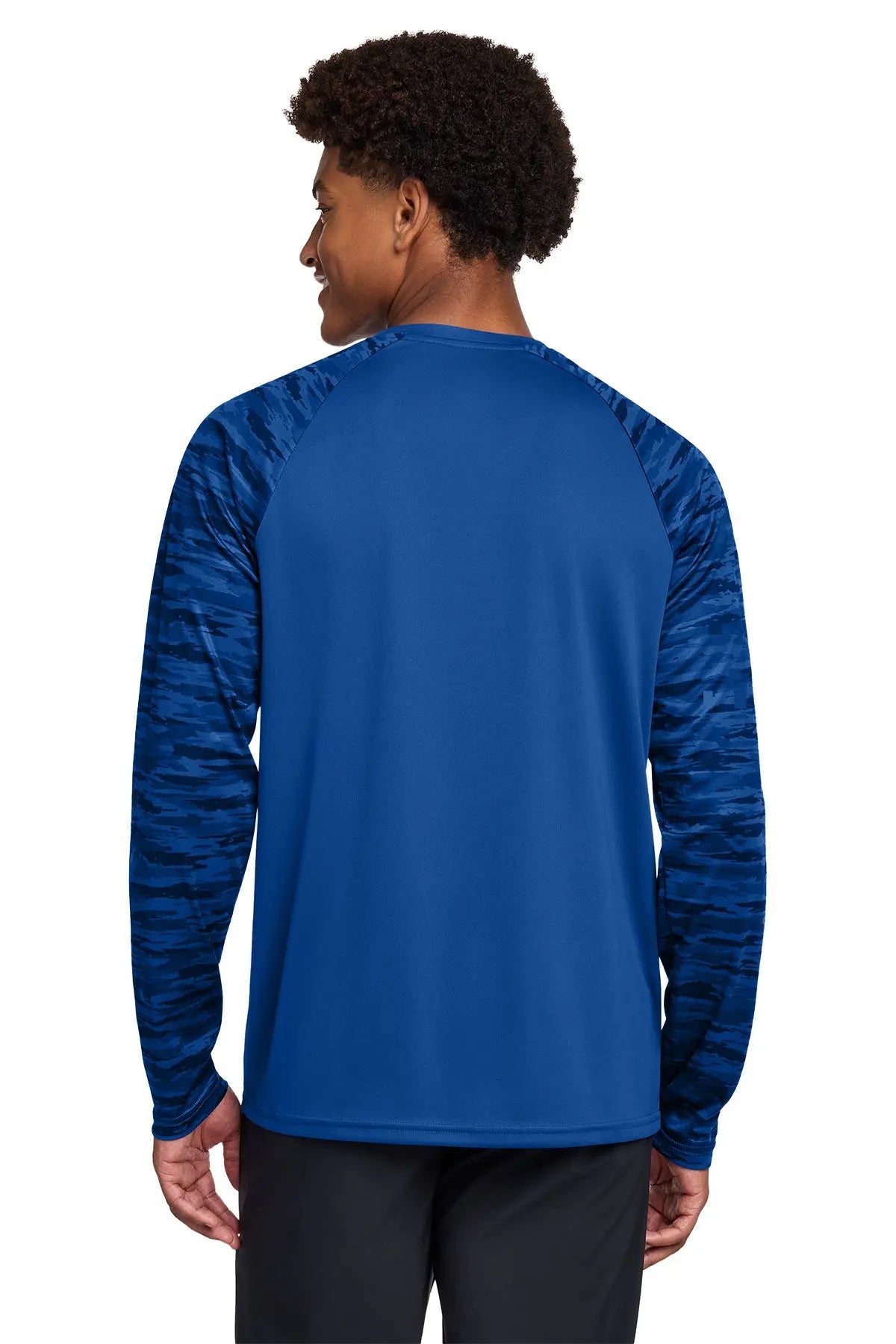 Sport-Tek® Drift Camo Colorblock Long Sleeve Tee #ST376LS