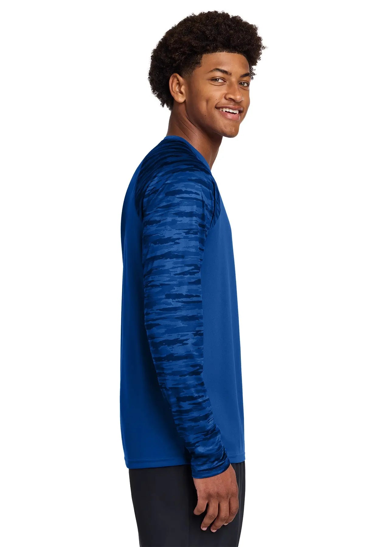 Sport-Tek® Drift Camo Colorblock Long Sleeve Tee #ST376LS