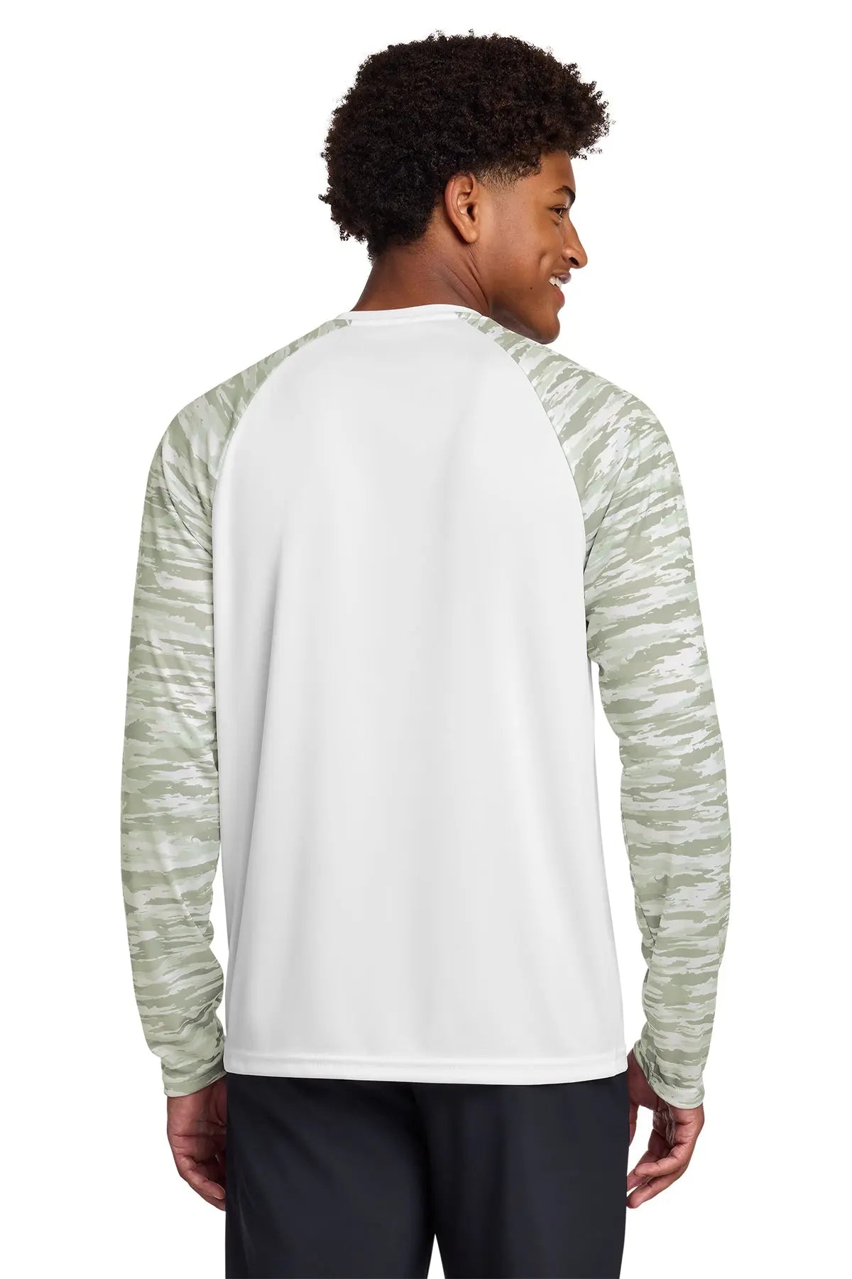 Sport-Tek® Drift Camo Colorblock Long Sleeve Tee #ST376LS