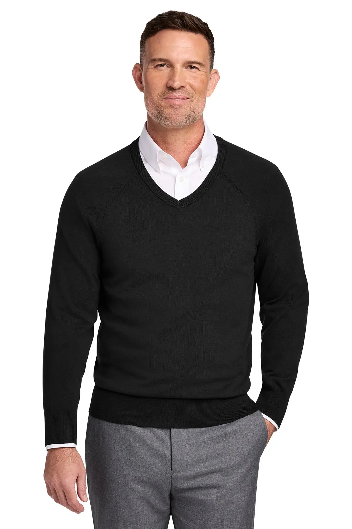 Brooks Brothers® Cotton Stretch V-Neck Sweater #BB18400Game Over Merch