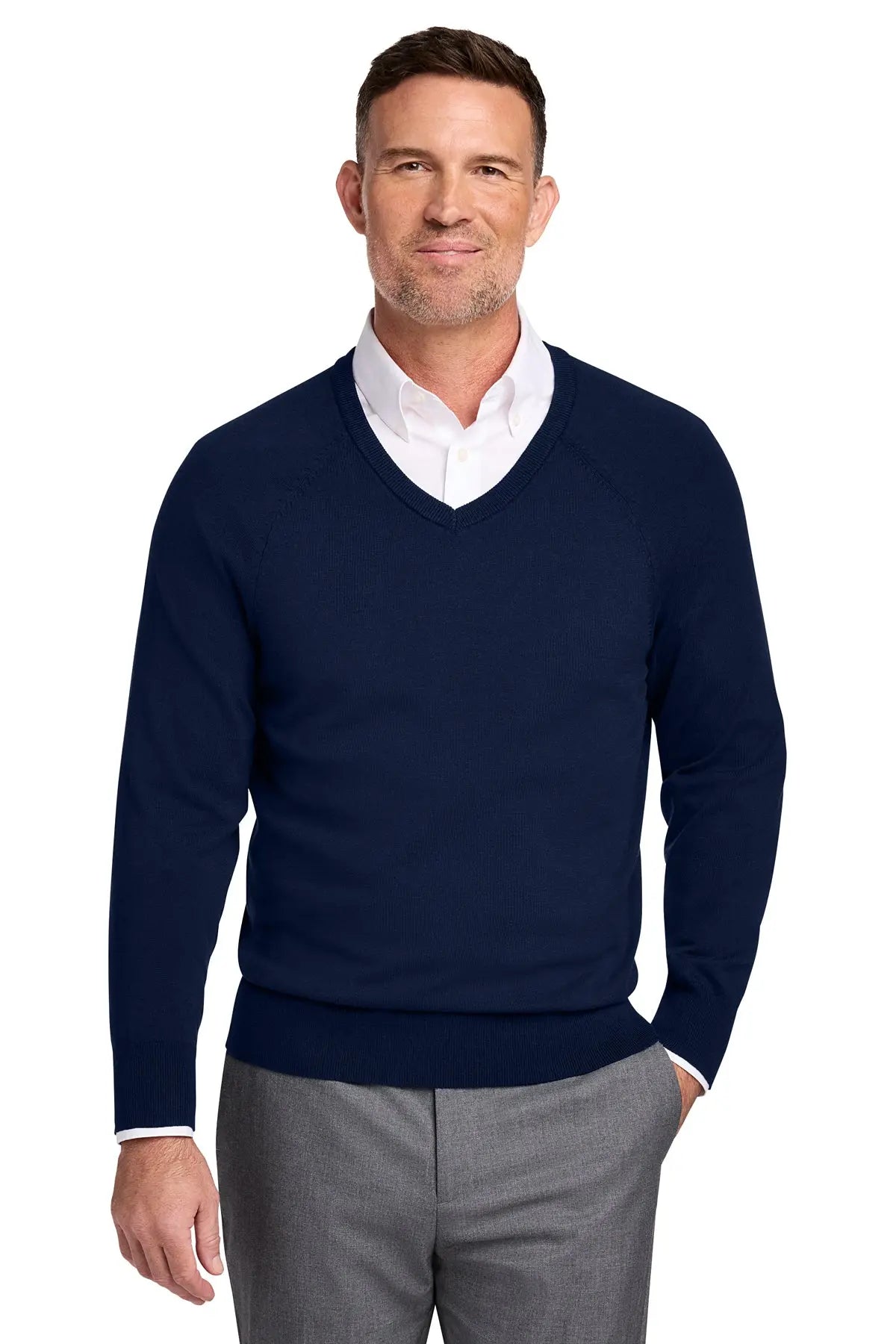 Brooks Brothers® Cotton Stretch V-Neck Sweater #BB18400Game Over Merch