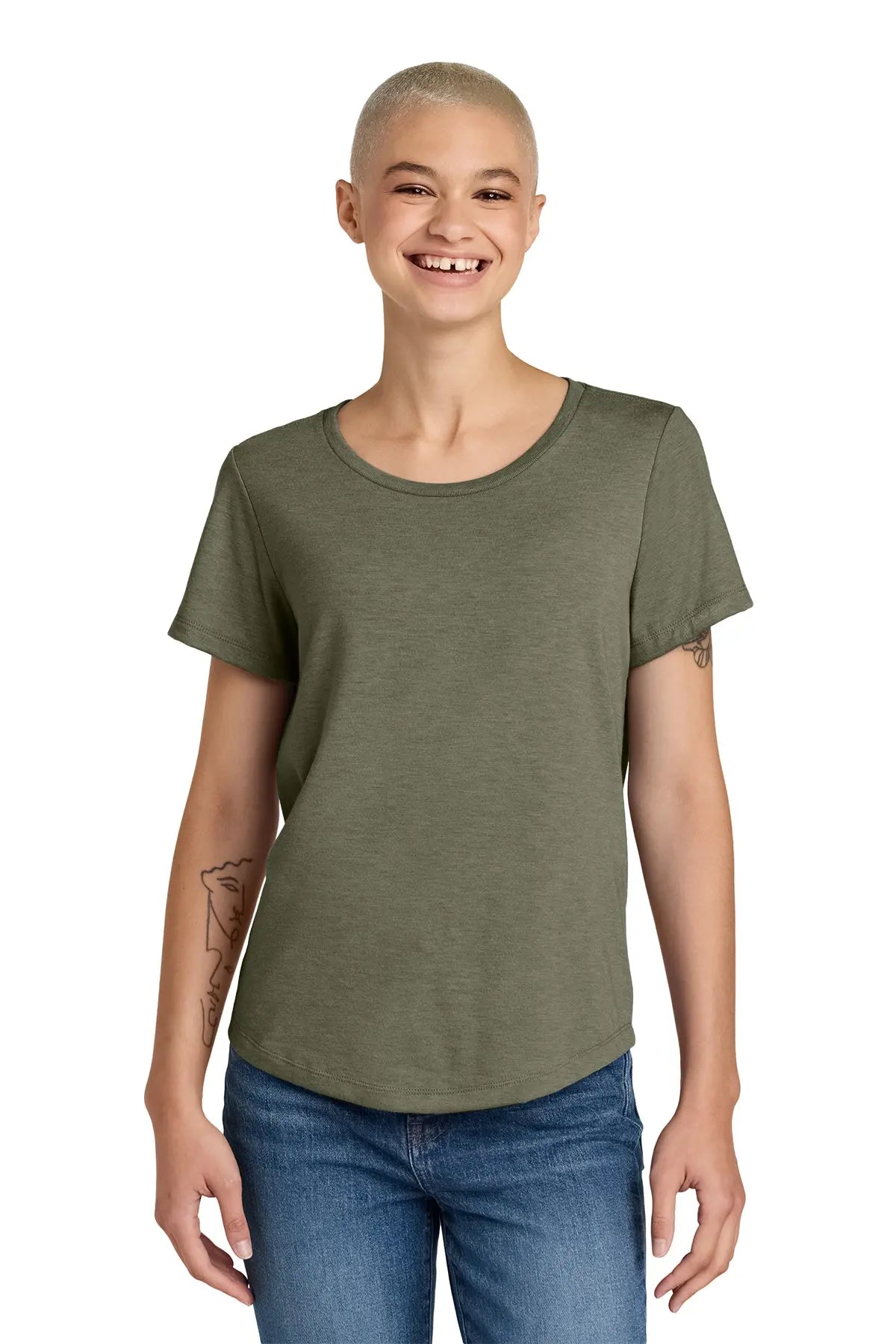 Allmade® Women’s Relaxed Tri-Blend Scoop Neck Tee #AL2015