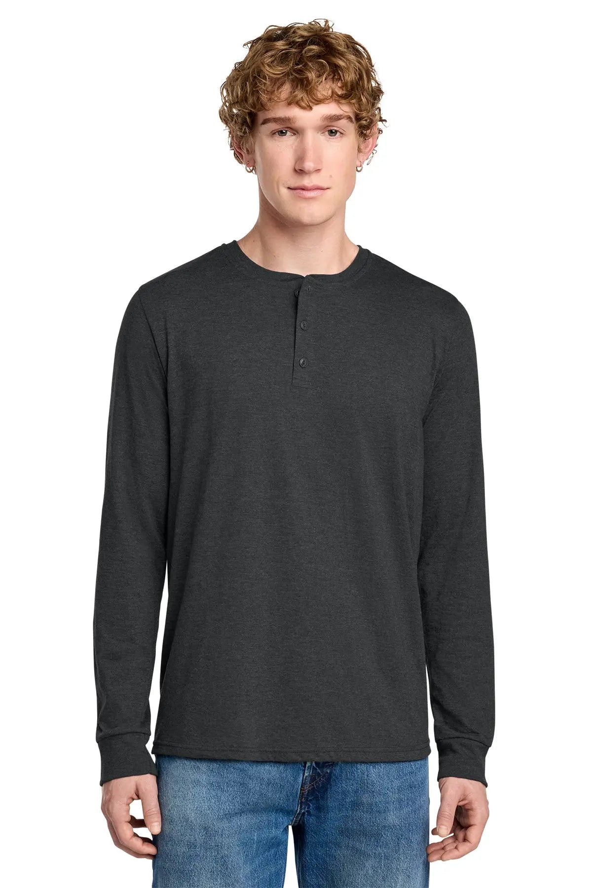 District® Perfect Tri® Long Sleeve Henley #DT145 Game Over Merch