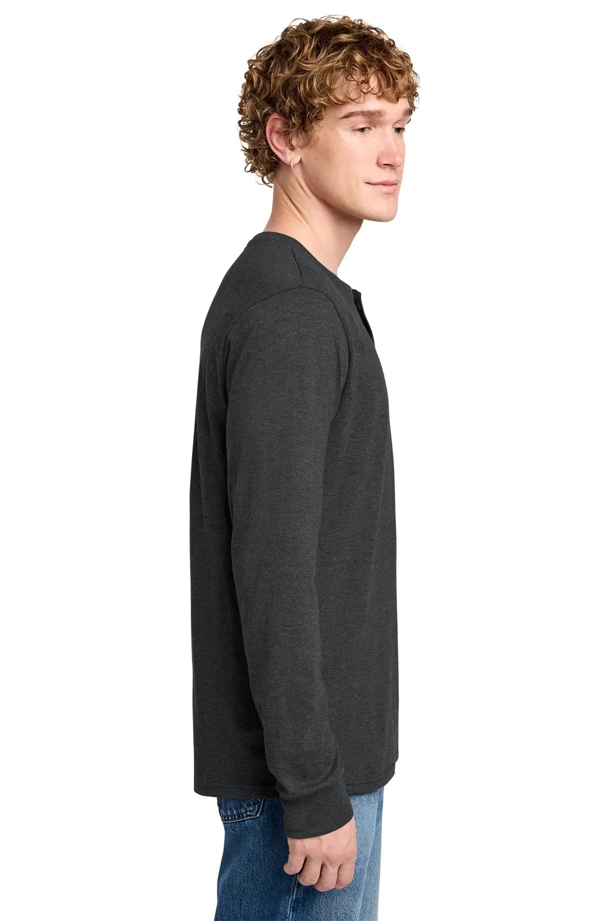 District® Perfect Tri® Long Sleeve Henley #DT145 Game Over Merch