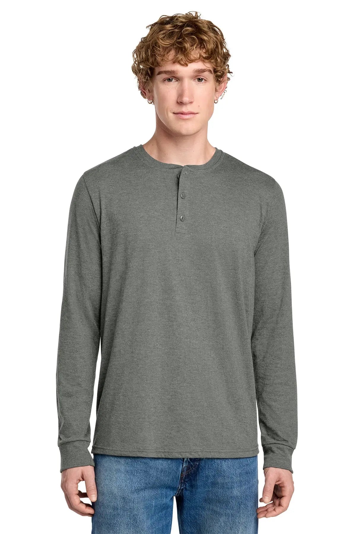 District® Perfect Tri® Long Sleeve Henley #DT145 Game Over Merch