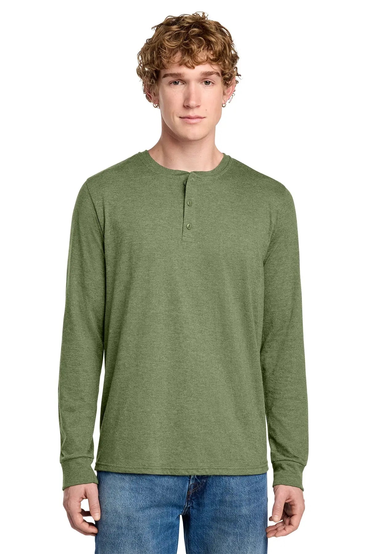 District® Perfect Tri® Long Sleeve Henley #DT145 Game Over Merch