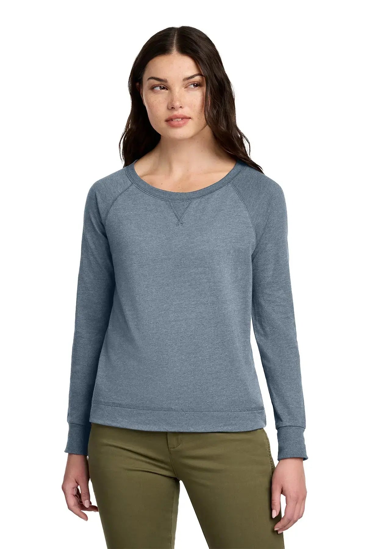 District® Women’s Featherweight French Terry™ Long Sleeve Crewneck #DT672 Game Over Merch