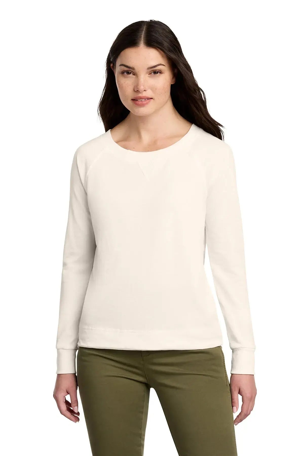 District® Women’s Featherweight French Terry™ Long Sleeve Crewneck #DT672 Game Over Merch