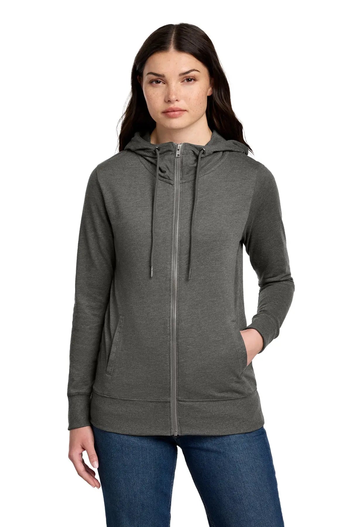 District® Women’s Featherweight French Terry™ Full-Zip Hoodie #DT673