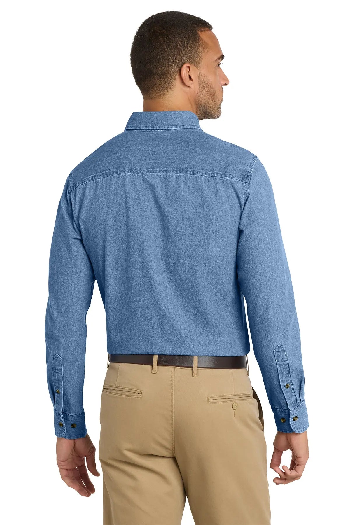 Port & Co™ Long Sleeve Value Denim Shirt #SP10