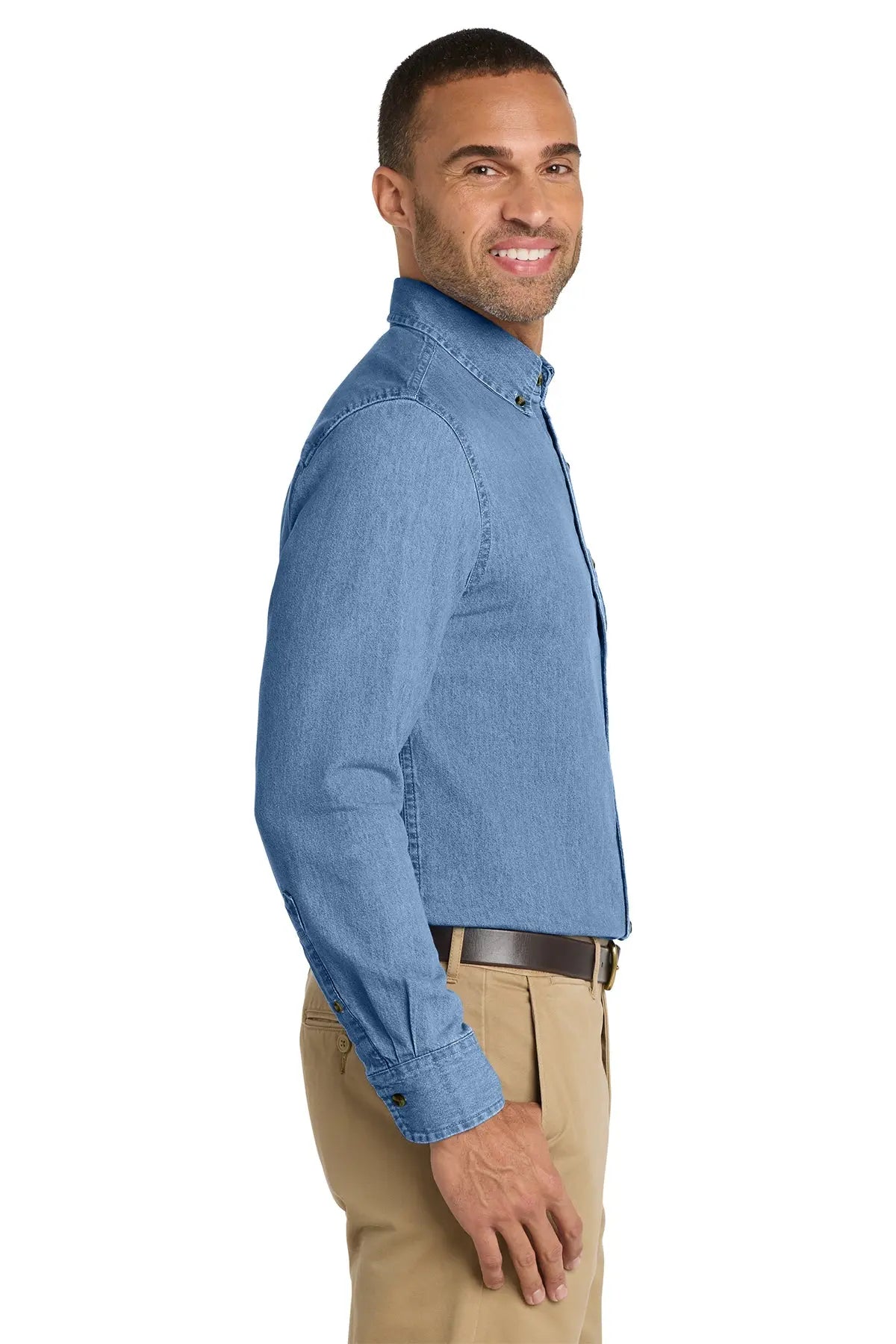 Port & Co™ Long Sleeve Value Denim Shirt #SP10