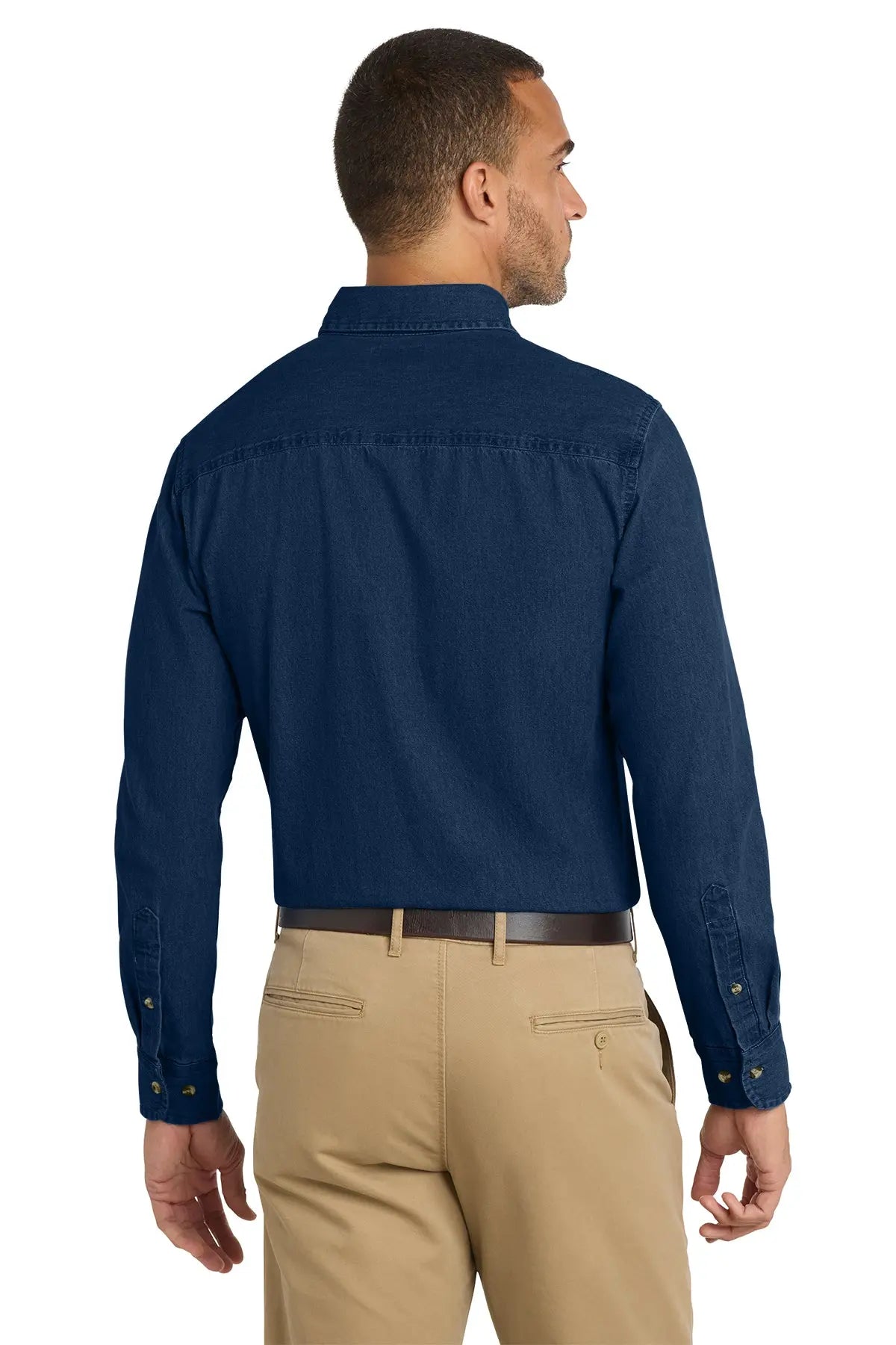 Port & Co™ Long Sleeve Value Denim Shirt #SP10