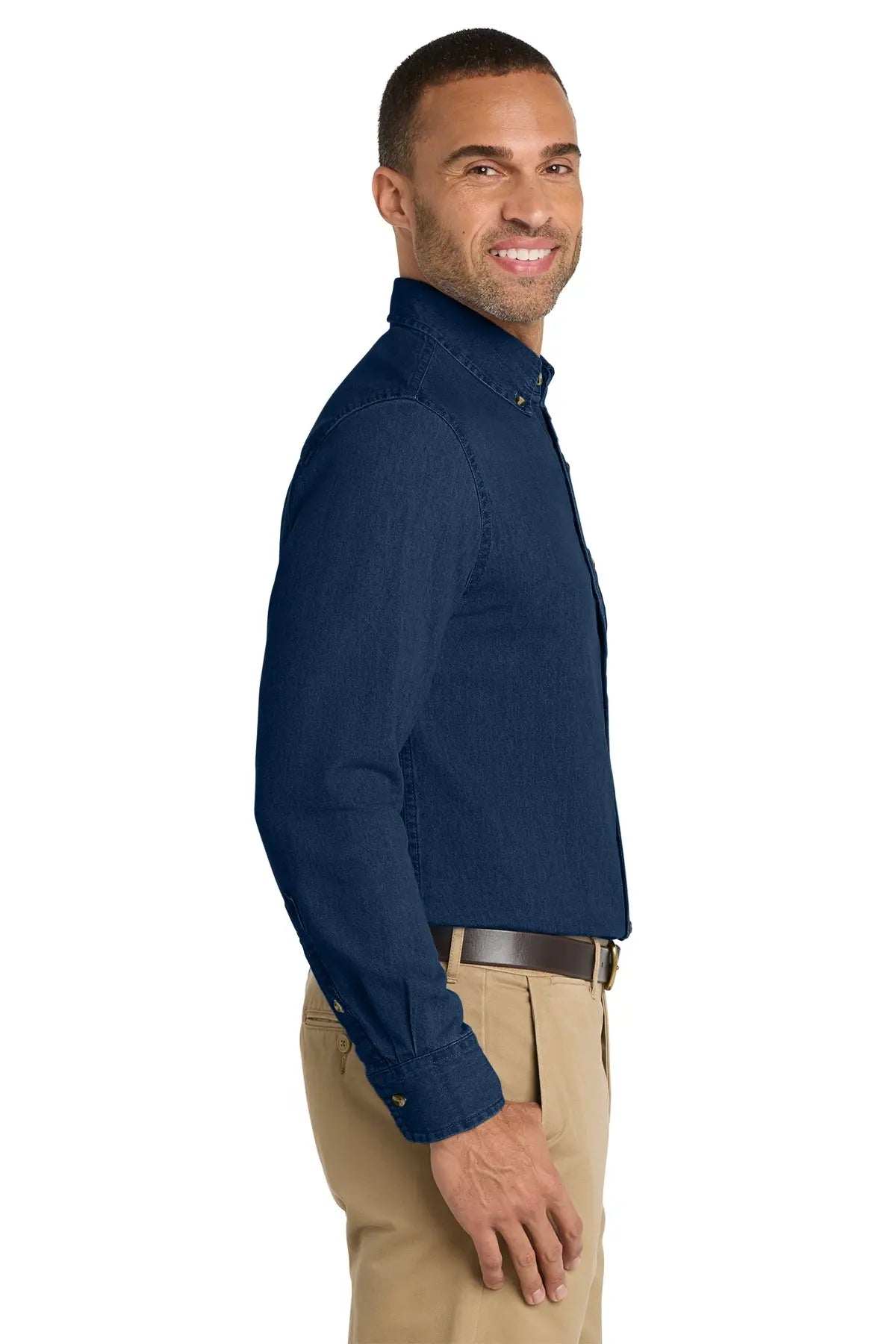 Port & Co™ Long Sleeve Value Denim Shirt #SP10