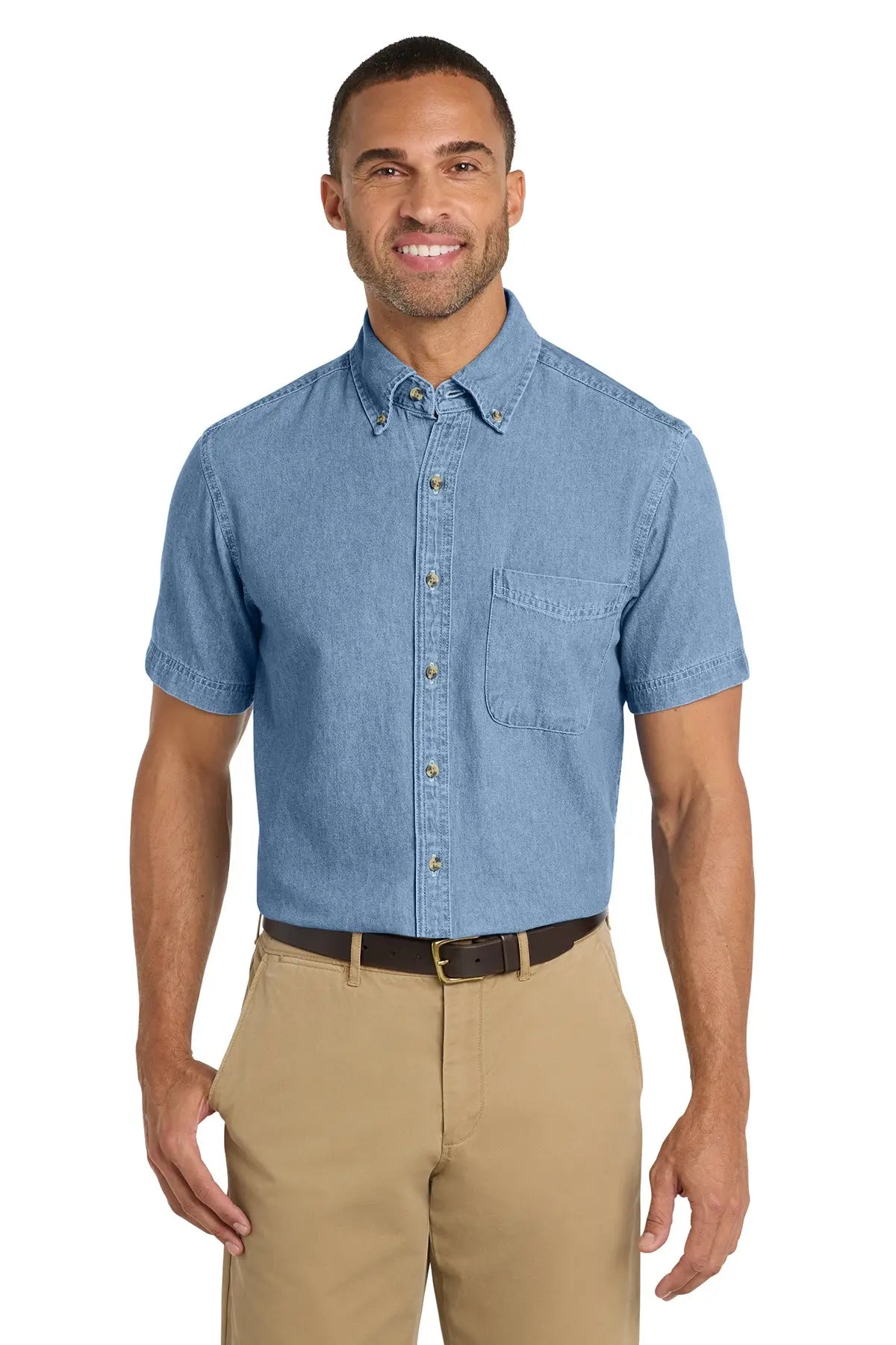 Port & Co™ Short Sleeve Value Denim Shirt #SP11
