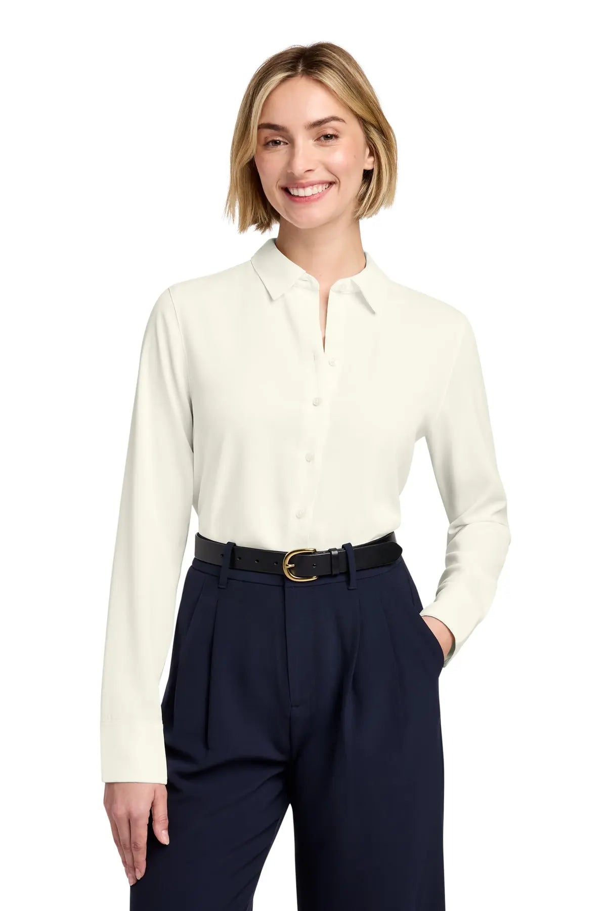 Brooks Brothers® Women’s Full-Button Satin Blouse #BB18007