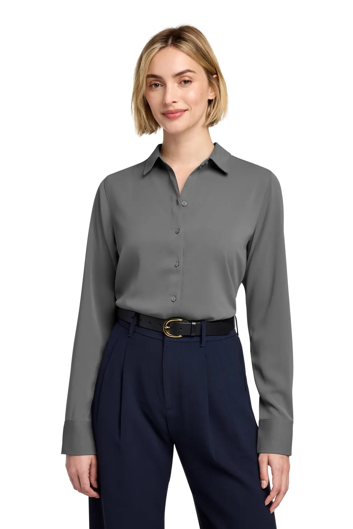 Brooks Brothers® Women’s Full-Button Satin Blouse #BB18007
