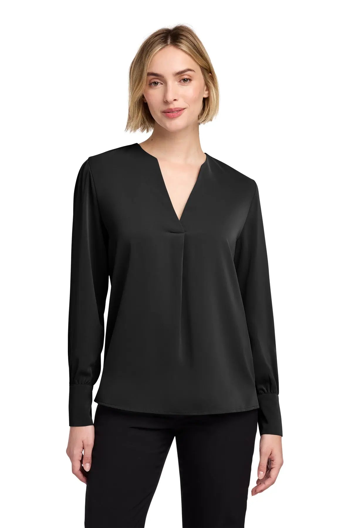Brooks Brothers® Women’s Open-Neck Satin Blouse #BB18009