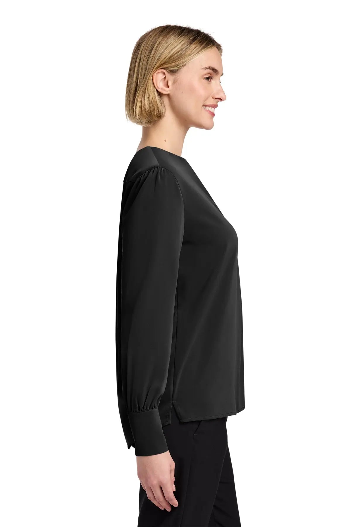 Brooks Brothers® Women’s Open-Neck Satin Blouse #BB18009