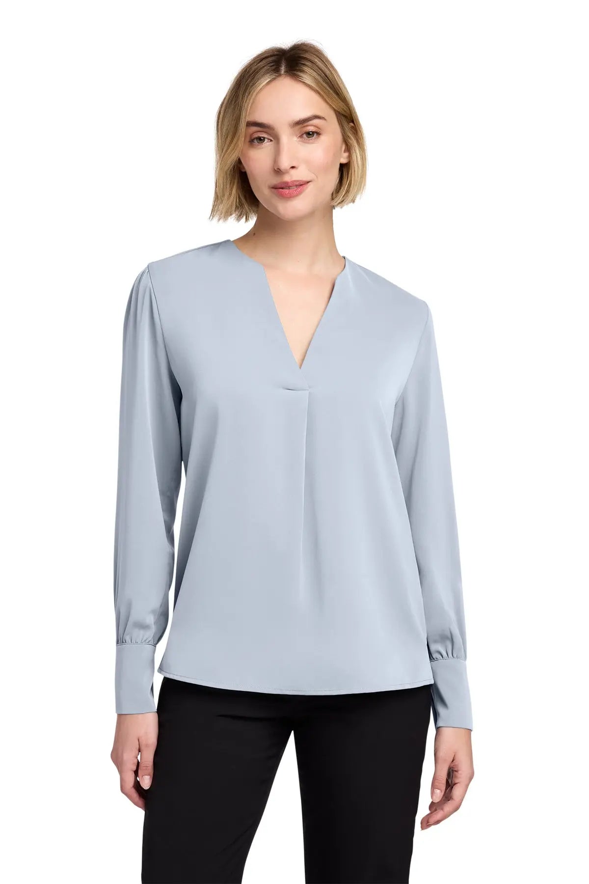 Brooks Brothers® Women’s Open-Neck Satin Blouse #BB18009
