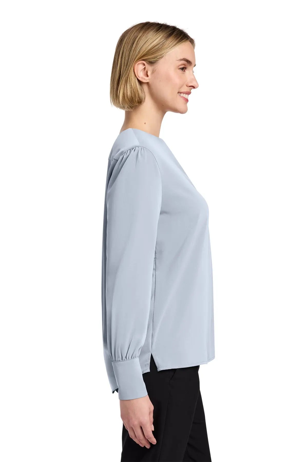 Brooks Brothers® Women’s Open-Neck Satin Blouse #BB18009