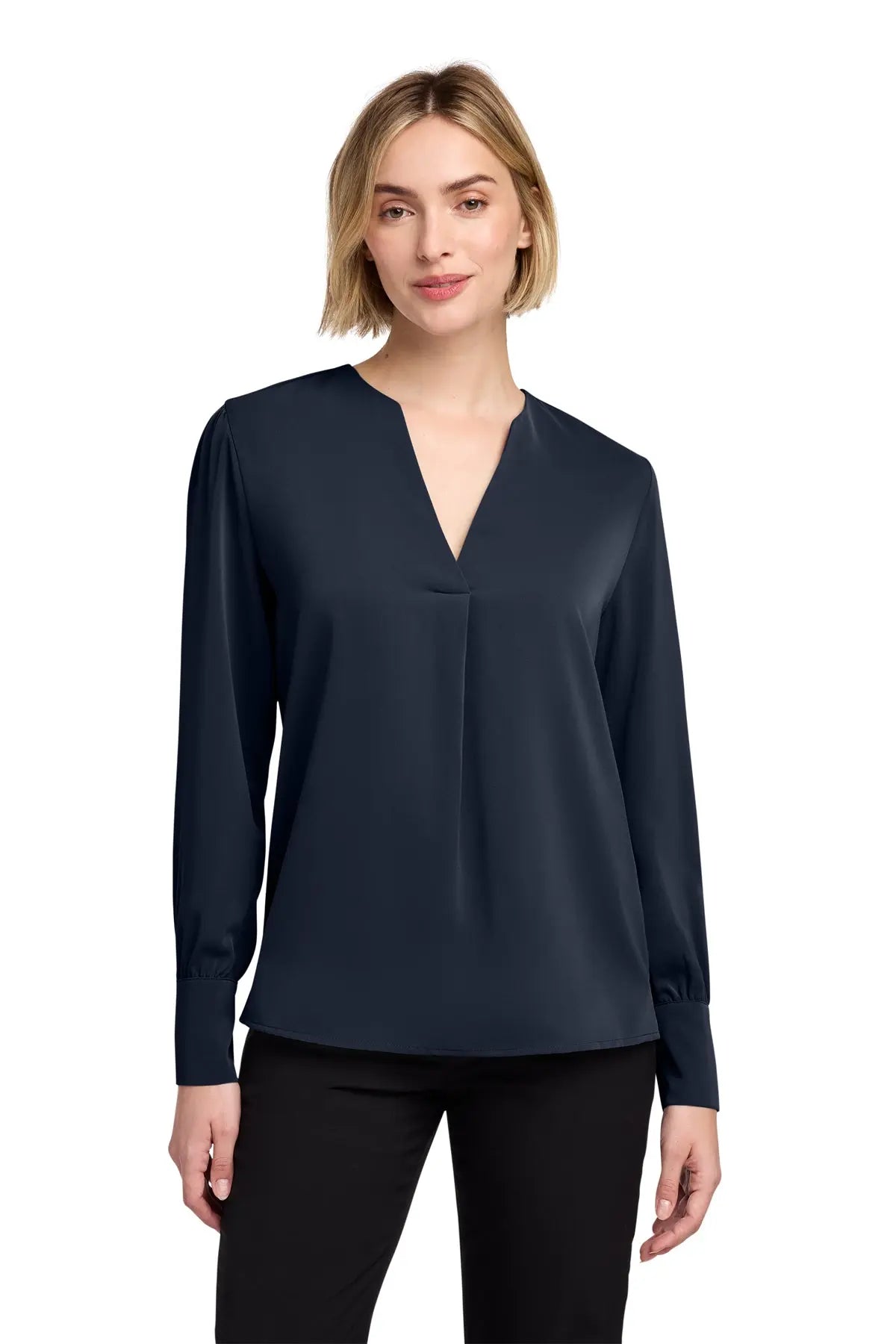 Brooks Brothers® Women’s Open-Neck Satin Blouse #BB18009