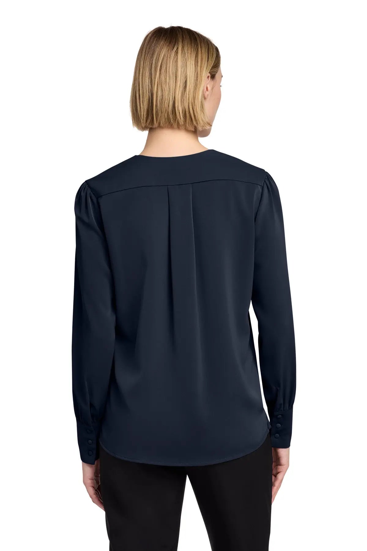 Brooks Brothers® Women’s Open-Neck Satin Blouse #BB18009