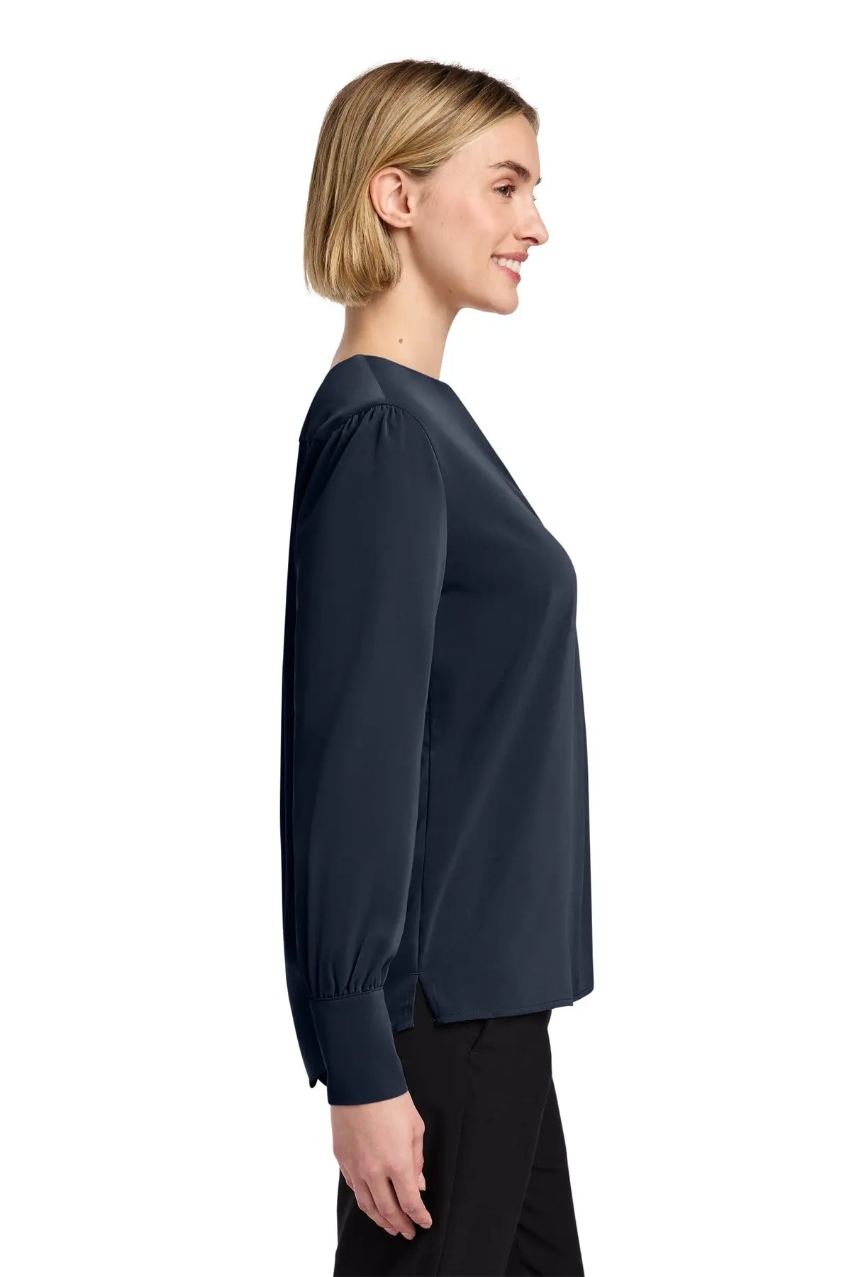 Brooks Brothers® Women’s Open-Neck Satin Blouse #BB18009