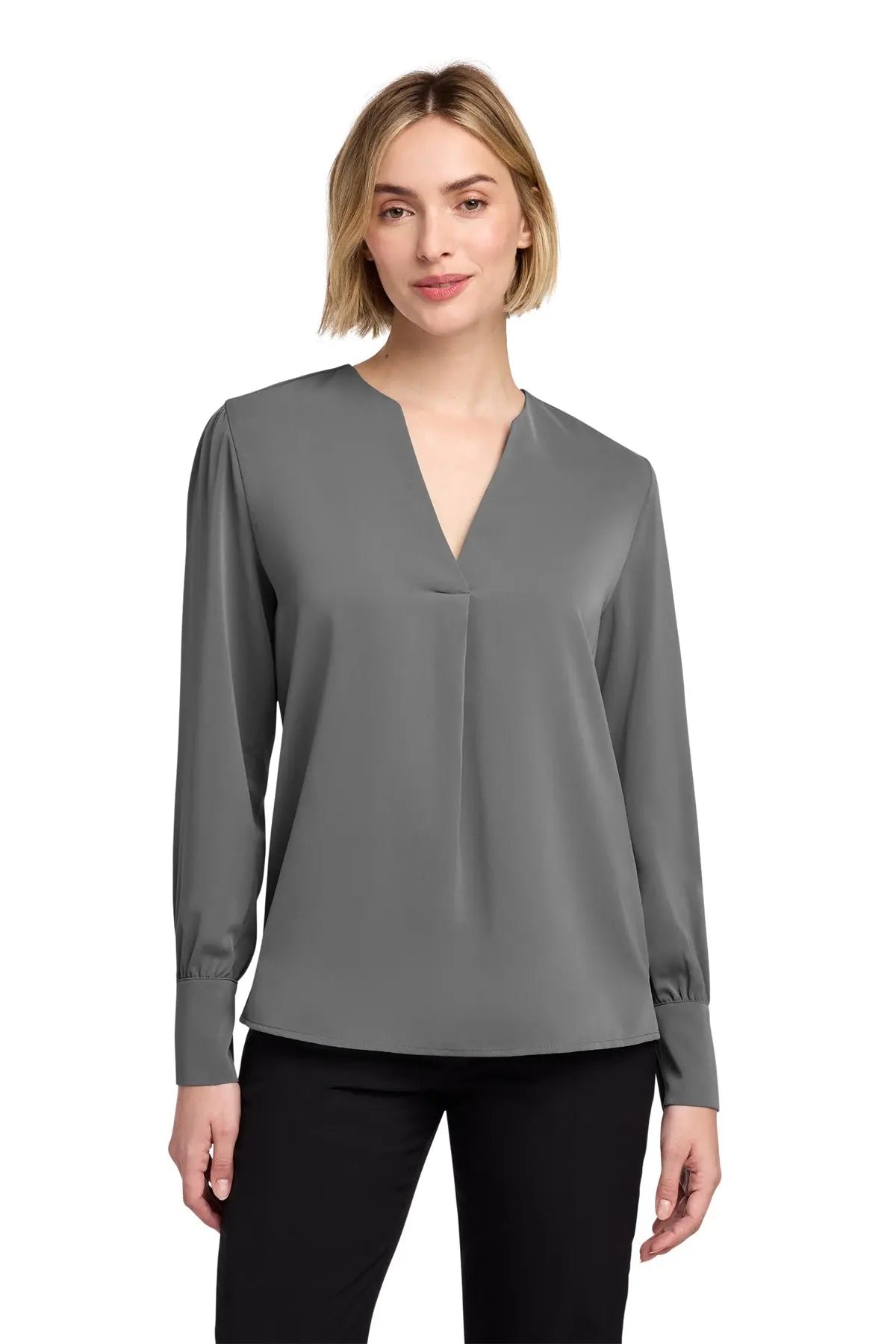 Brooks Brothers® Women’s Open-Neck Satin Blouse #BB18009