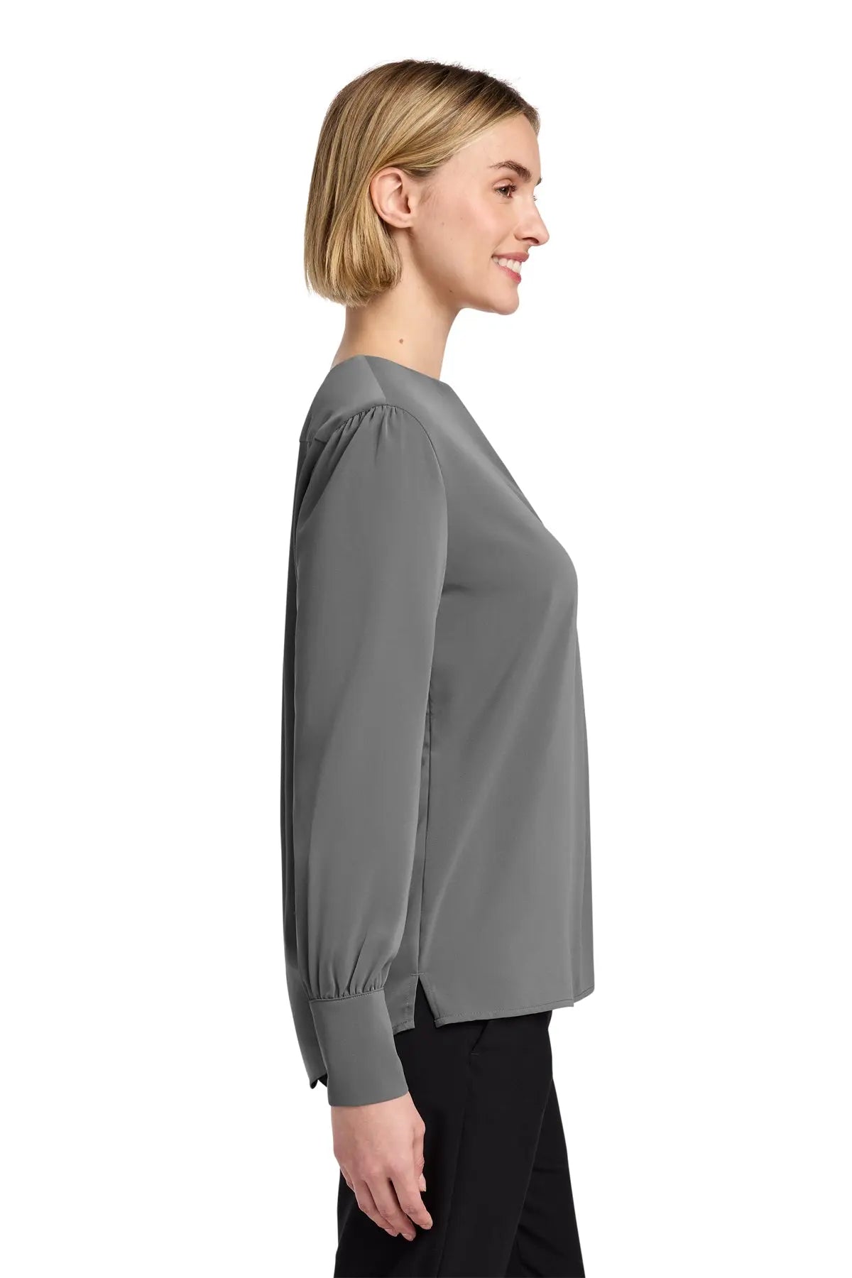 Brooks Brothers® Women’s Open-Neck Satin Blouse #BB18009