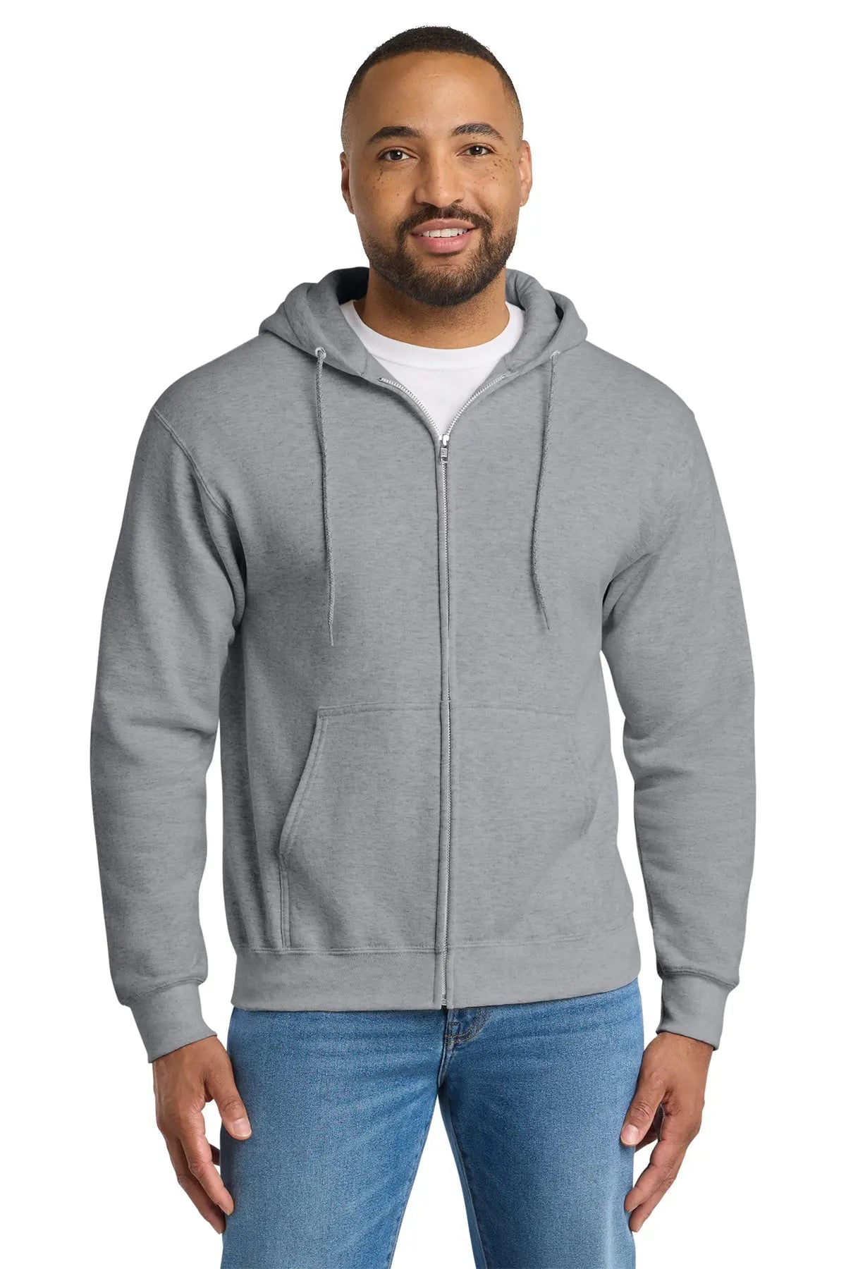 Port & Co™ Essential Fleece Full-Zip Hooded Sweatshirt #PC90ZH