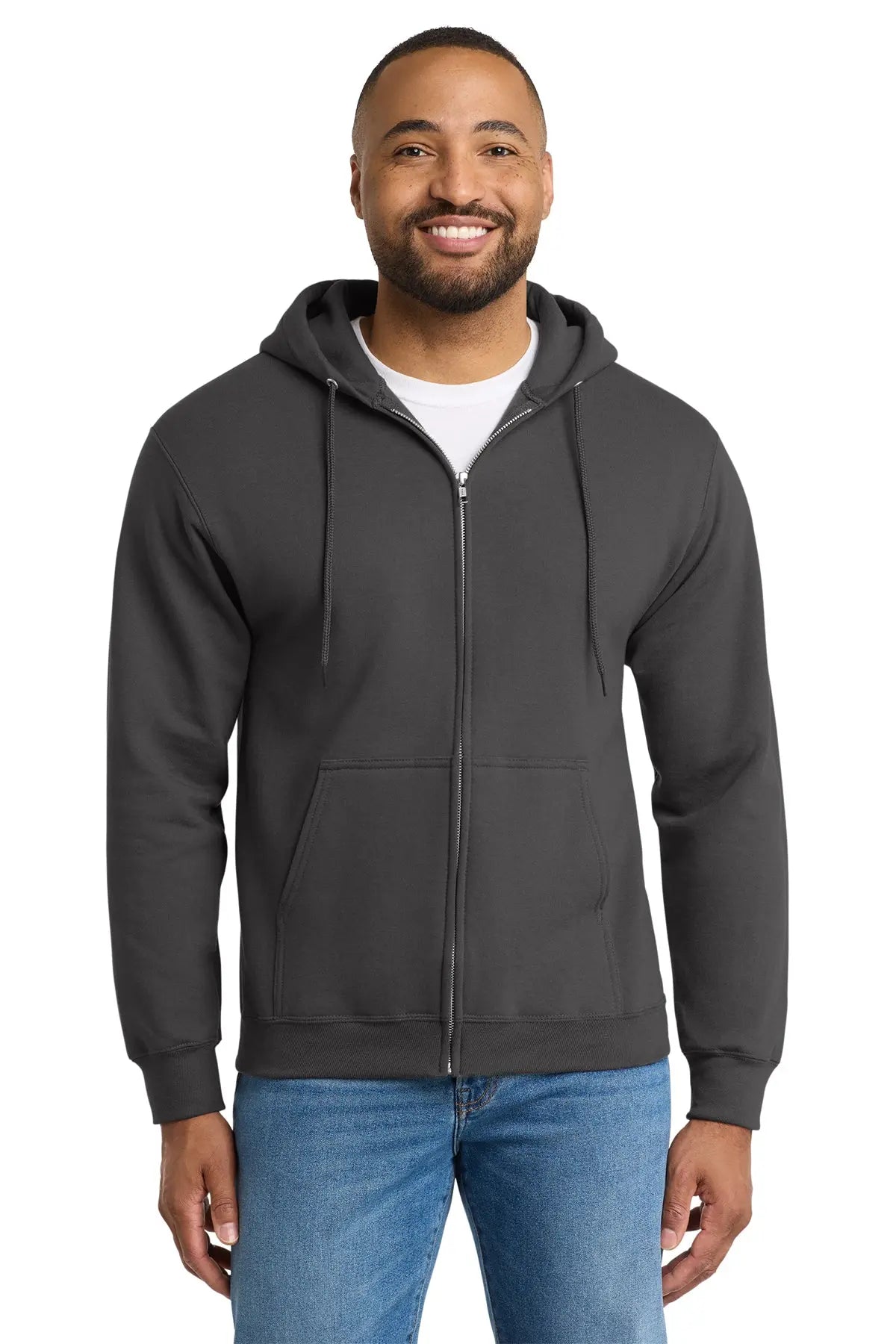 Port & Co™ Essential Fleece Full-Zip Hooded Sweatshirt #PC90ZH