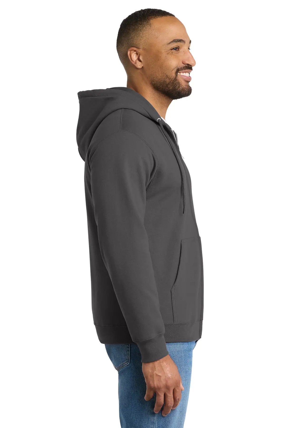 Port & Co™ Essential Fleece Full-Zip Hooded Sweatshirt #PC90ZH