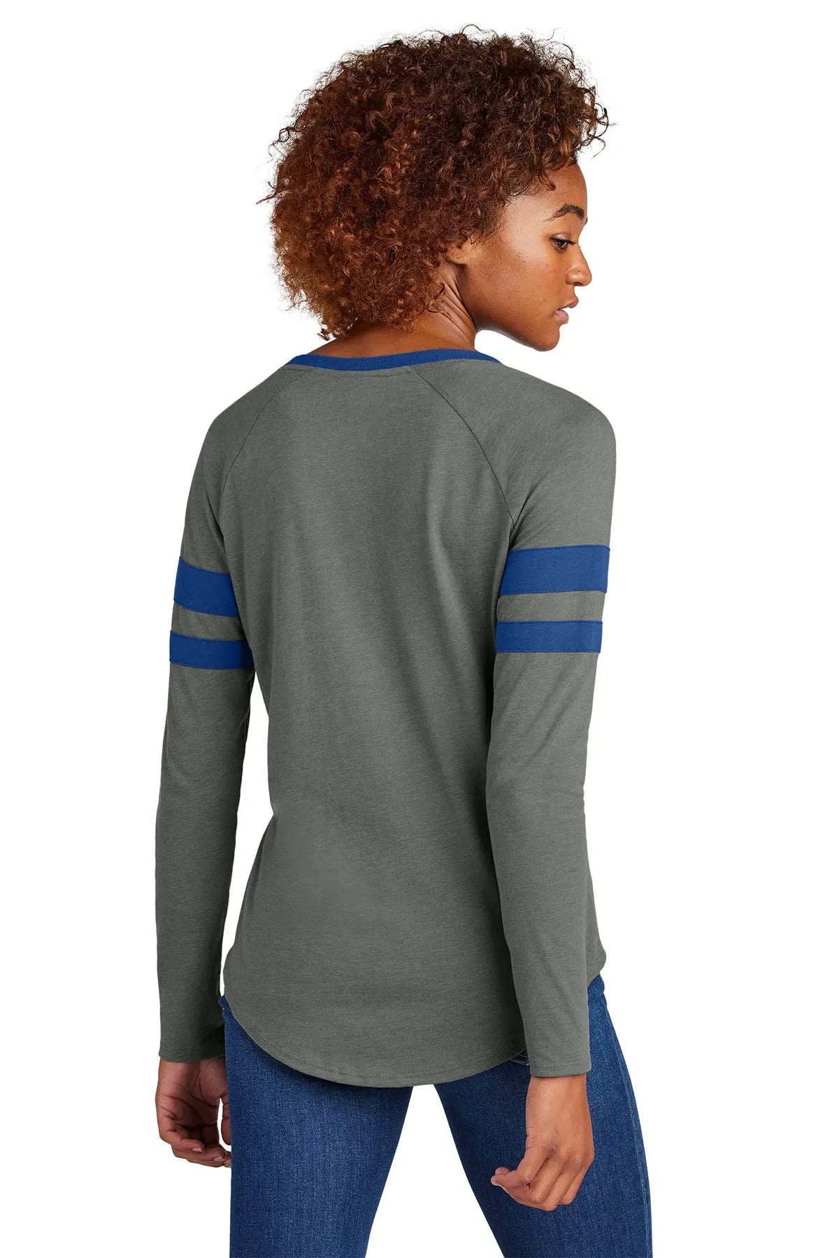 Sport-Tek® Women's Halftime Stripe Long Sleeve V-Neck Tee #LST6043