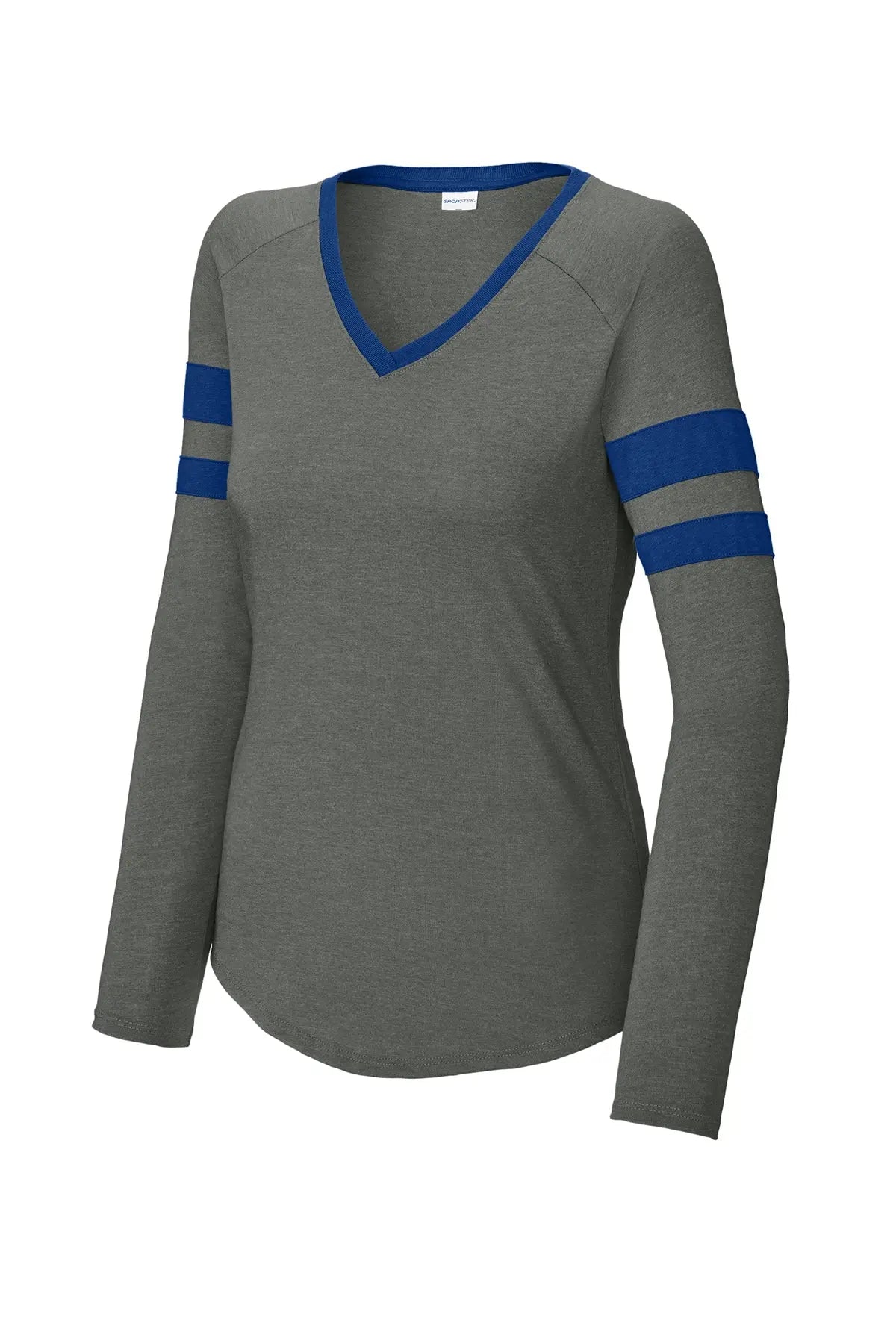 Sport-Tek® Women's Halftime Stripe Long Sleeve V-Neck Tee #LST6043 Game Over Merch