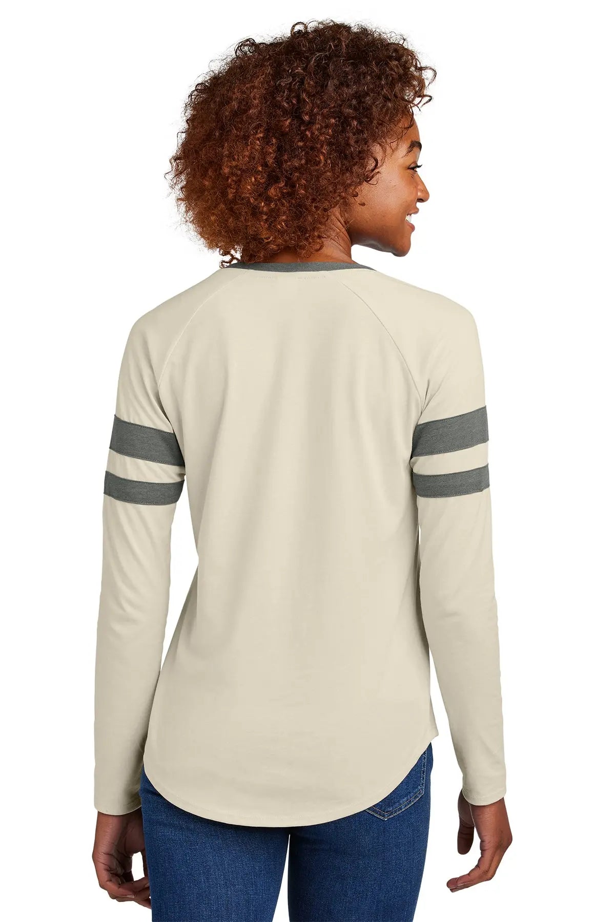 Sport-Tek® Women's Halftime Stripe Long Sleeve V-Neck Tee #LST6043 Game Over Merch