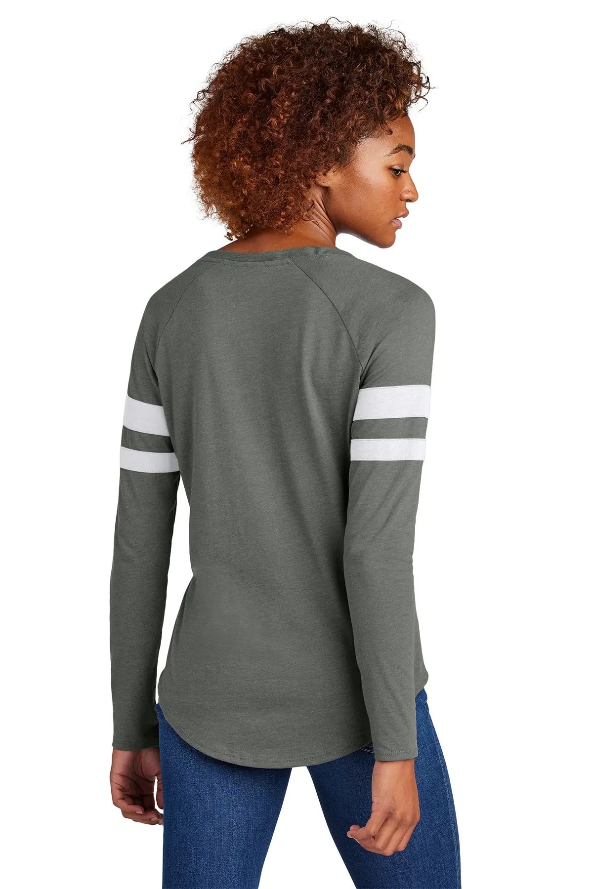 Sport-Tek® Women's Halftime Stripe Long Sleeve V-Neck Tee #LST6043