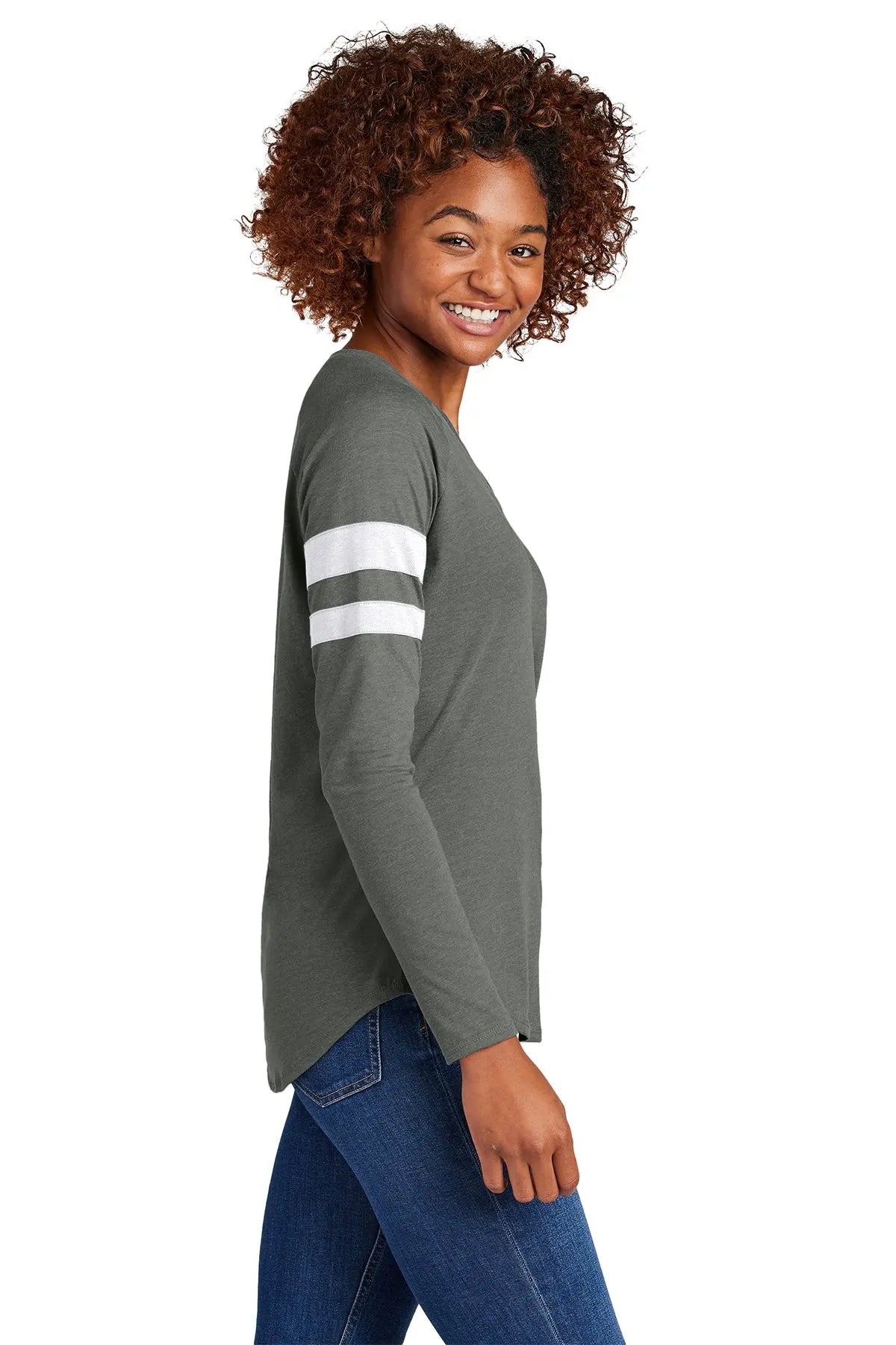 Sport-Tek® Women's Halftime Stripe Long Sleeve V-Neck Tee #LST6043 Game Over Merch