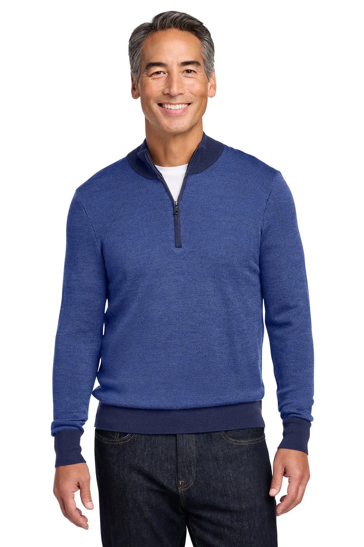 Brooks Brothers® Washable Merino Birdseye 1/4-Zip Sweater #BB18412Game Over Merch