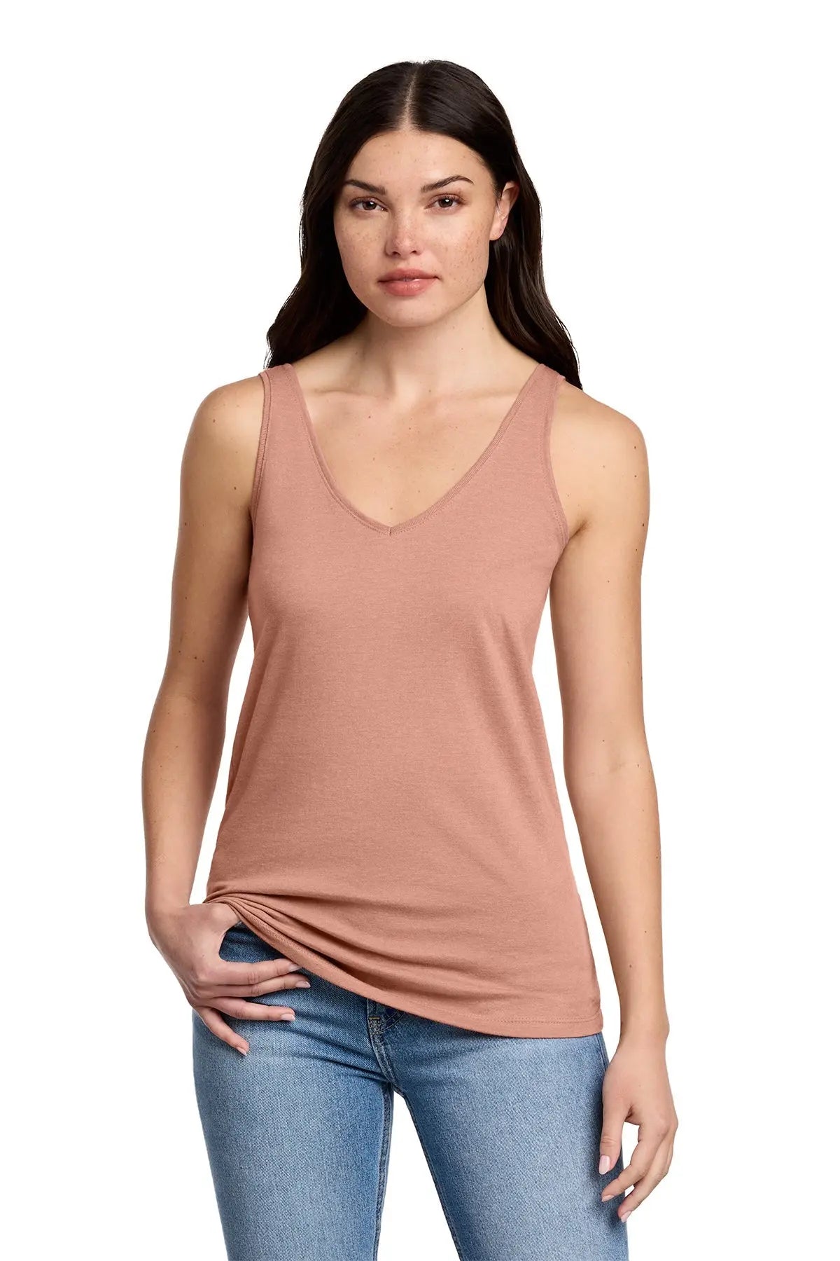 District® Women’s Perfect Blend® CVC V-Neck Tank #DT154 Game Over Merch
