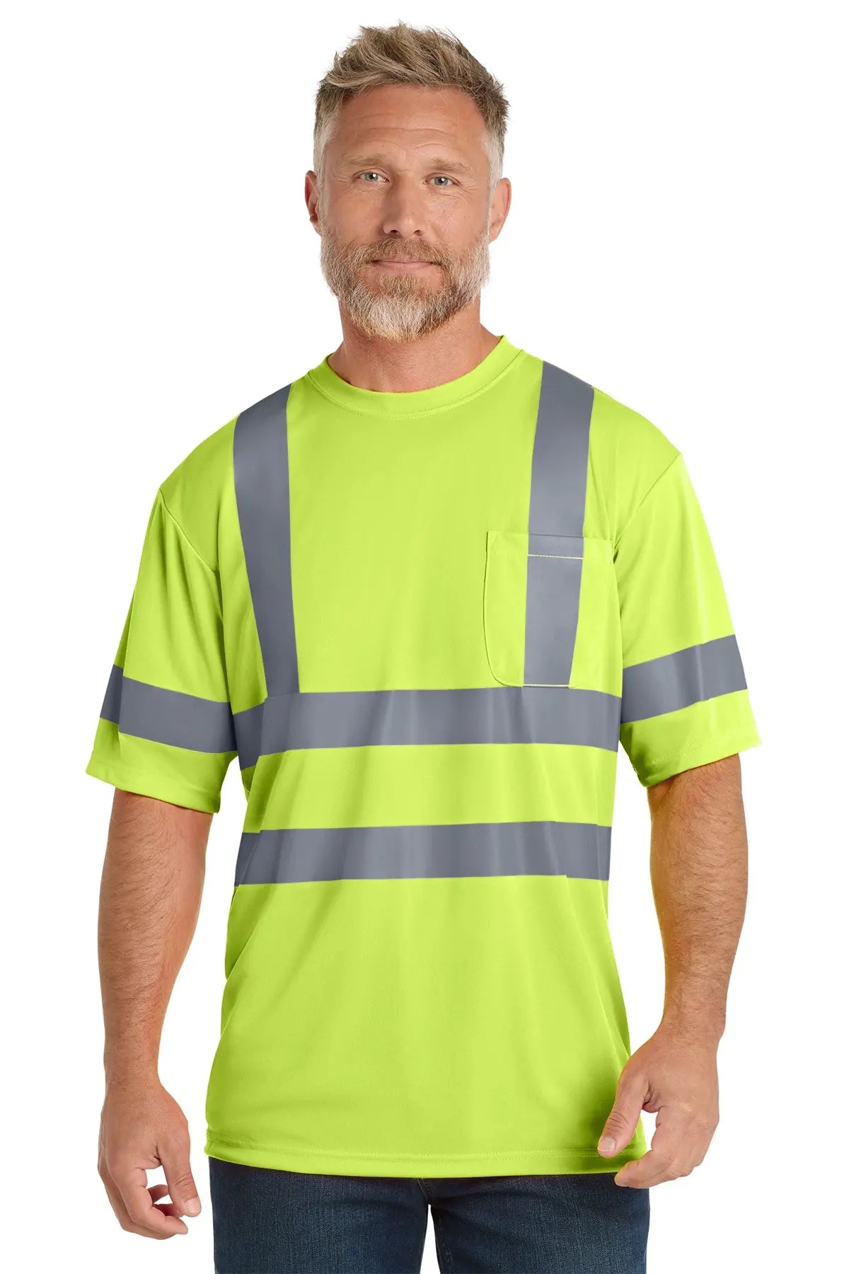 CornerStone® ANSI 107 Class 3 Short Sleeve Snag-Resistant Reflective T-Shirt #CS408