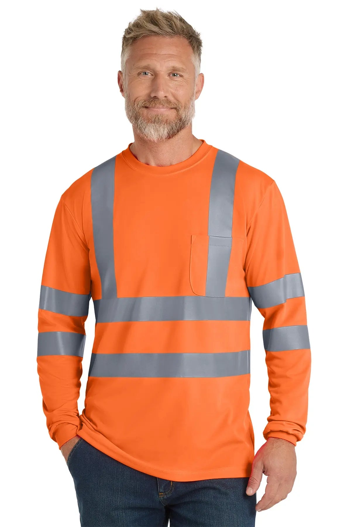 CornerStone® ANSI 107 Class 3 Long Sleeve Snag-Resistant Reflective T-Shirt #CS409 Game Over Merch