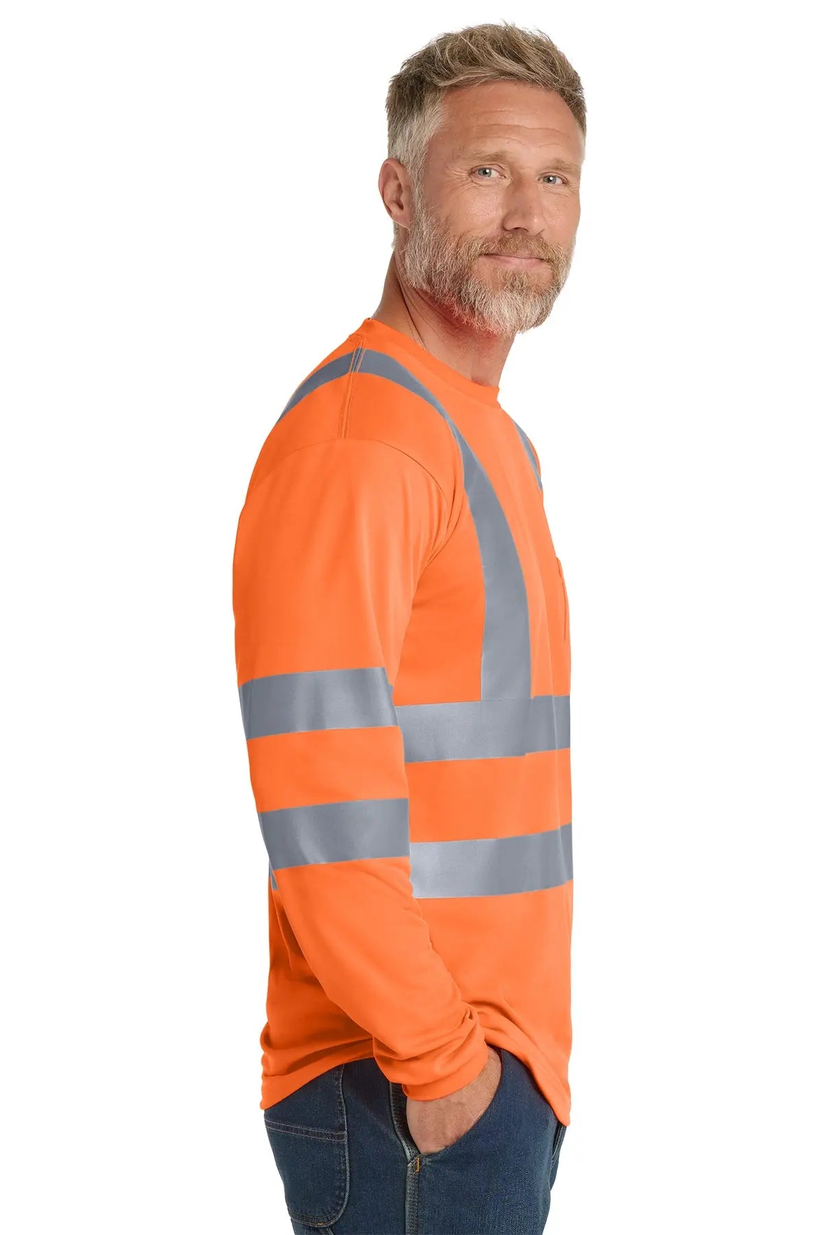 CornerStone® ANSI 107 Class 3 Long Sleeve Snag-Resistant Reflective T-Shirt #CS409 Game Over Merch