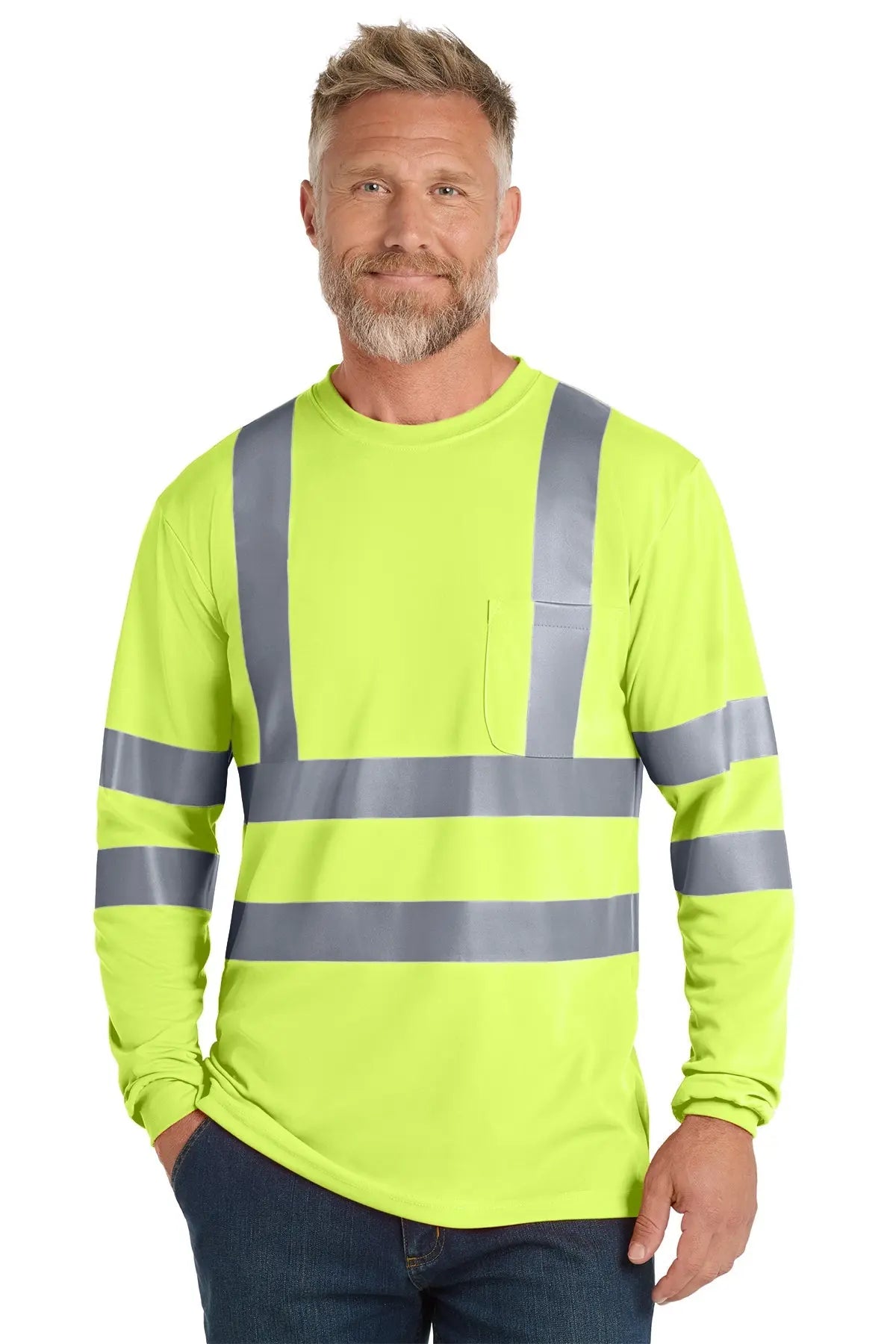 CornerStone® ANSI 107 Class 3 Long Sleeve Snag-Resistant Reflective T-Shirt #CS409 Game Over Merch