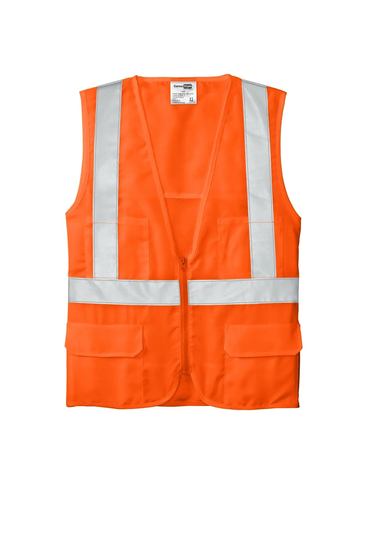 CornerStone® ANSI 107 Class 2 Mesh Back Safety Vest #CSV405