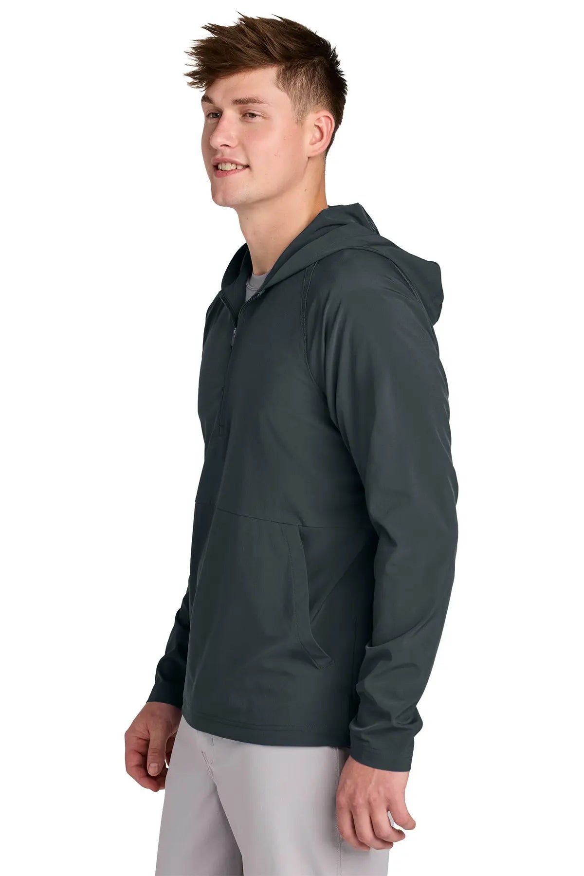Sport-Tek® Repeat 1/2-Zip Long Sleeve Hooded Jacket #JST488 Game Over Merch