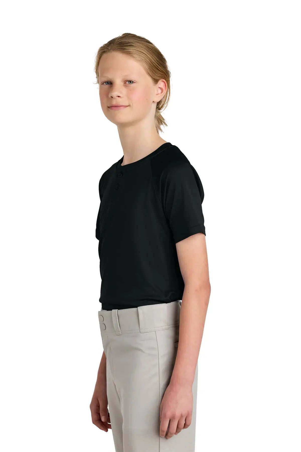 Sport-Tek® Youth PosiCharge® Competitor™ 2-Button Henley #YST359