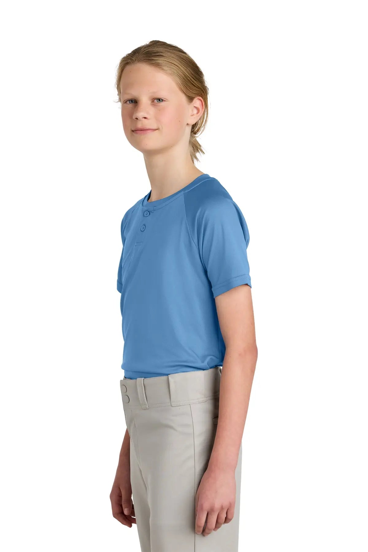 Sport-Tek® Youth PosiCharge® Competitor™ 2-Button Henley #YST359